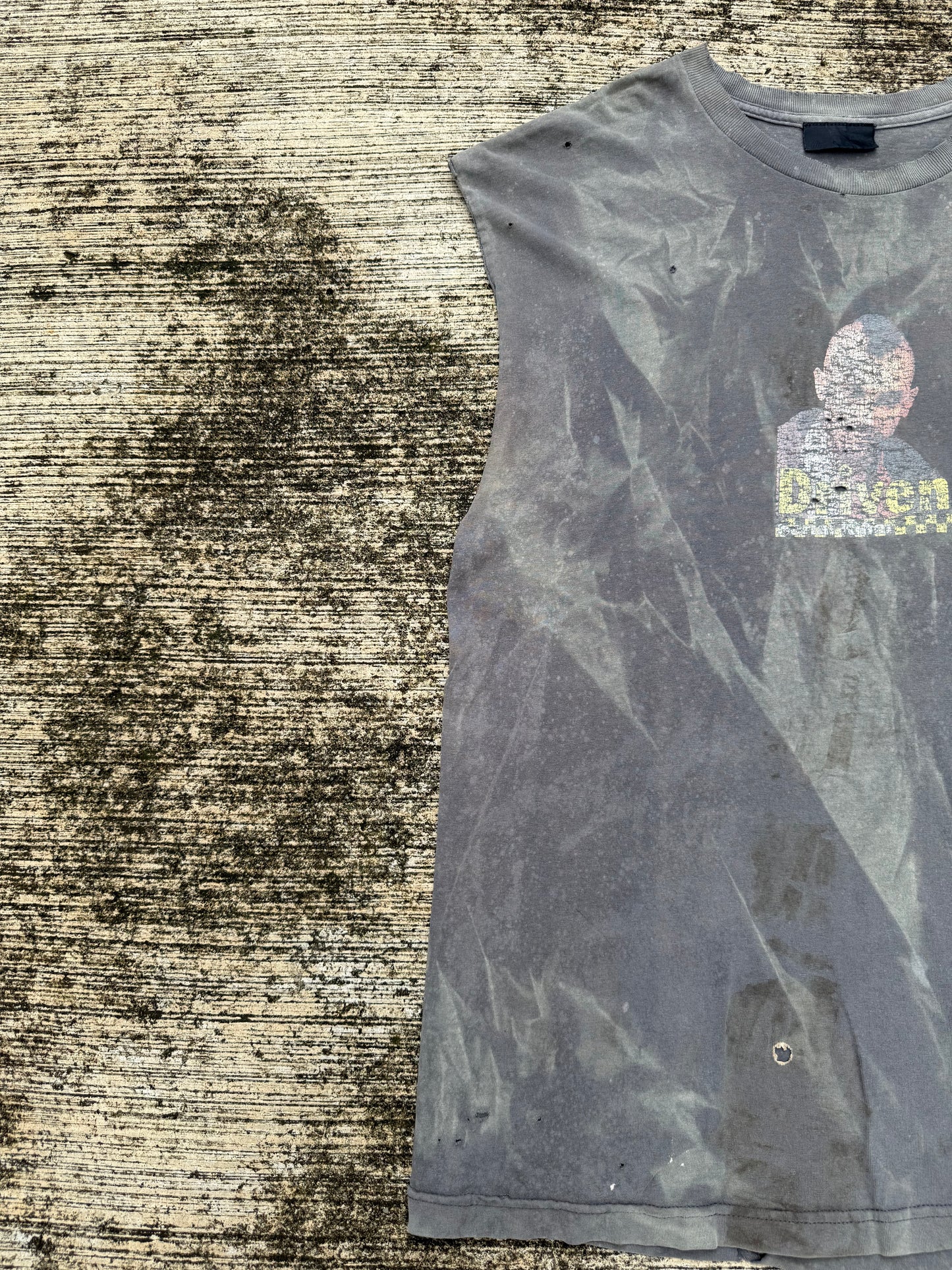 Vintage Serial Killer “Driven” Parody Taxi Driver Distressed Cut-Off Tee 90s Streetwear