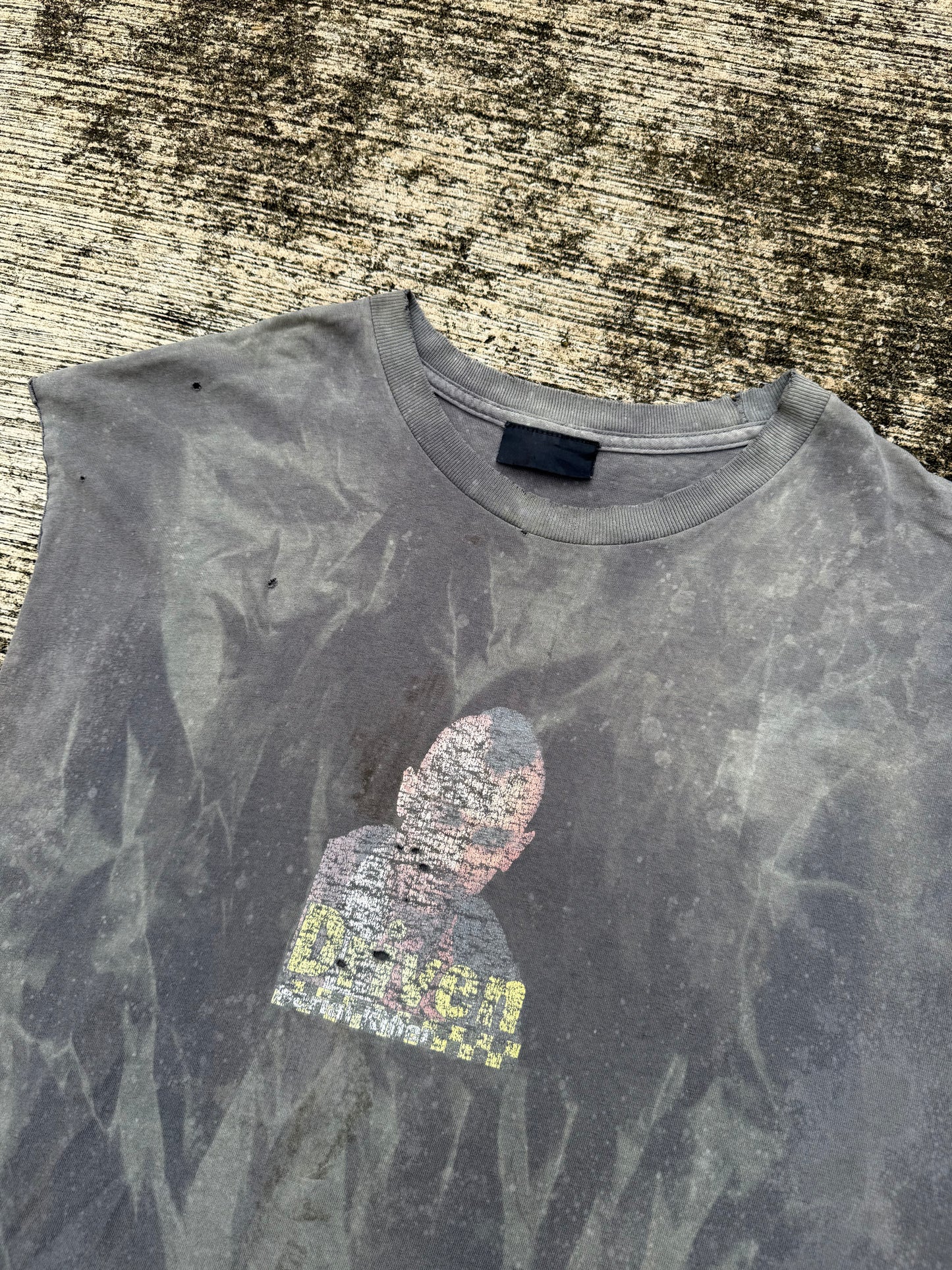 Vintage Serial Killer “Driven” Parody Taxi Driver Distressed Cut-Off Tee 90s Streetwear