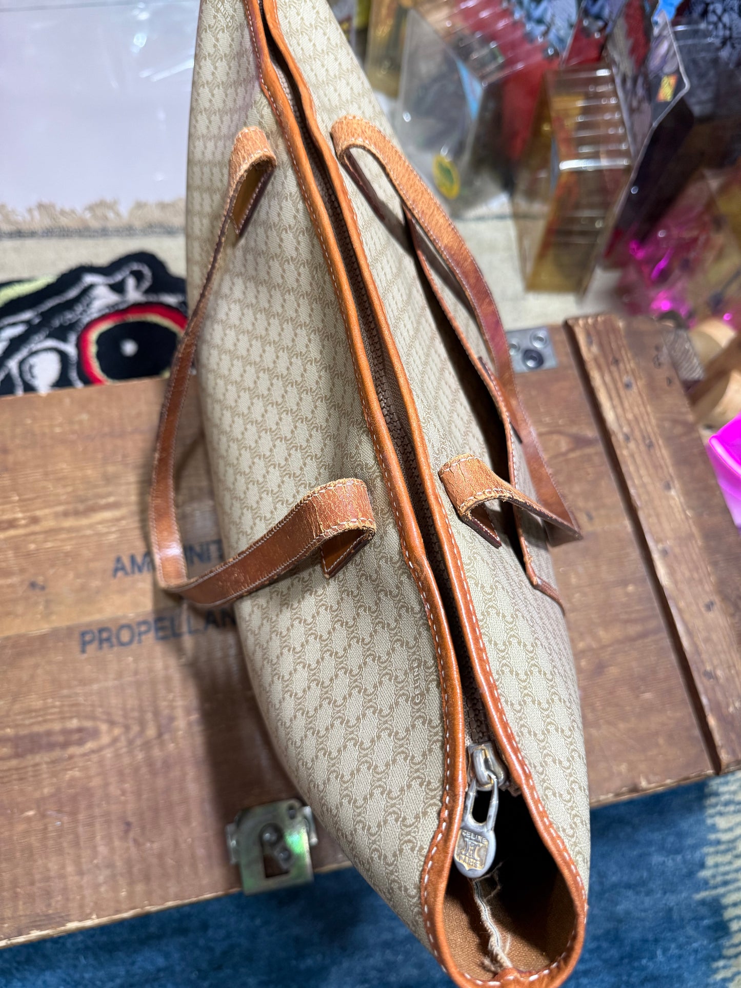 Vintage Celine Macadam Tote Bag