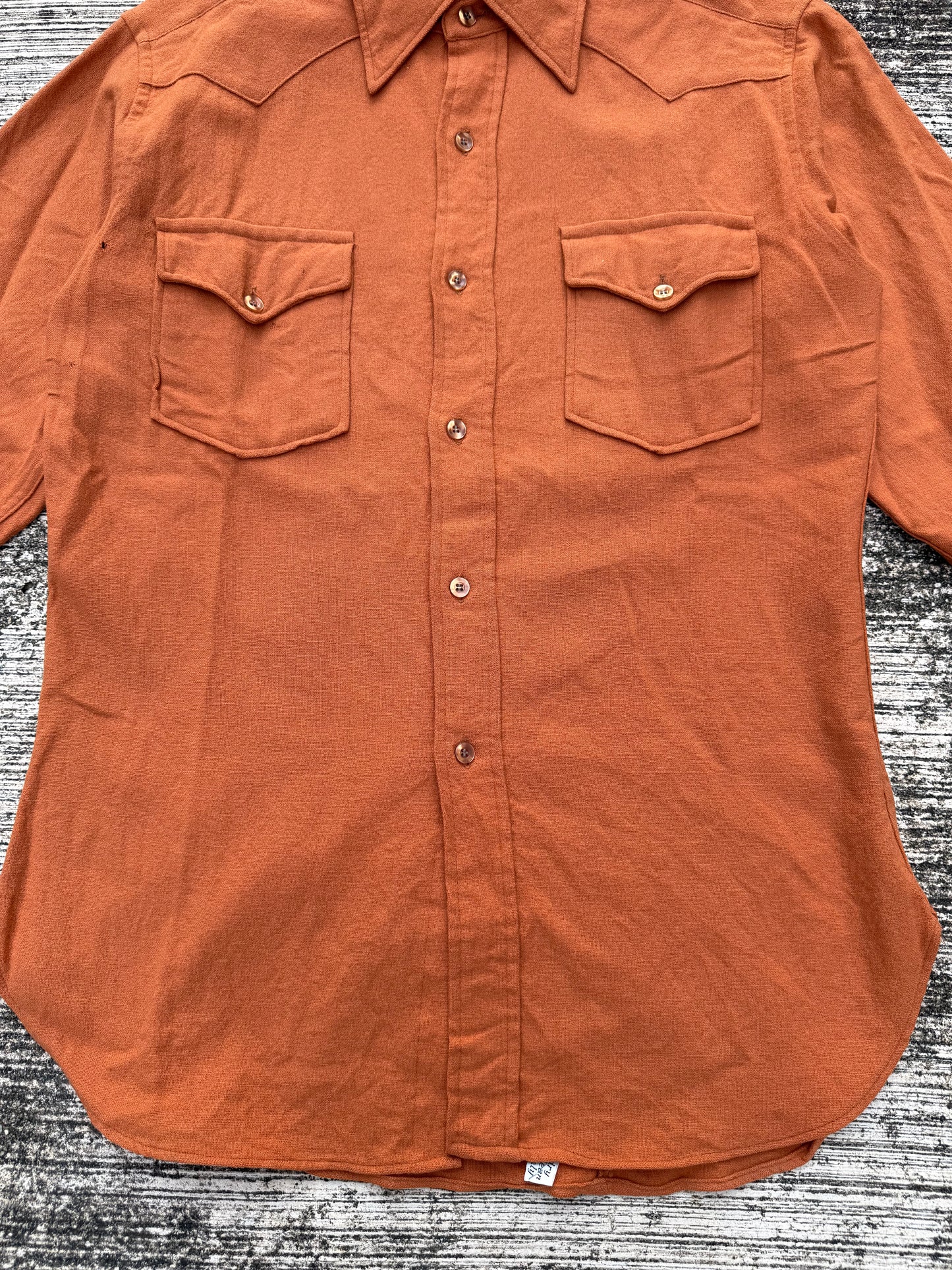 Vintage Pendleton High Grade Western Wear Wool Shirt Burnt Orange USA Made