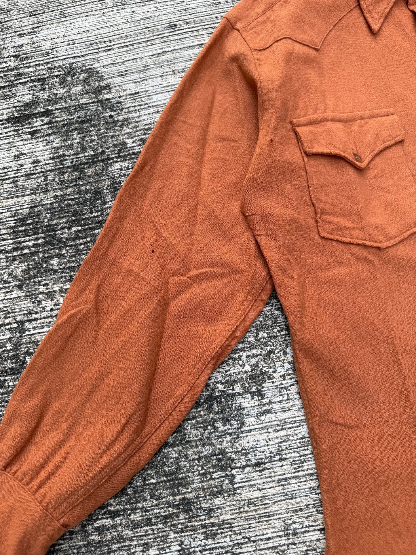 Vintage Pendleton High Grade Western Wear Wool Shirt Burnt Orange USA Made