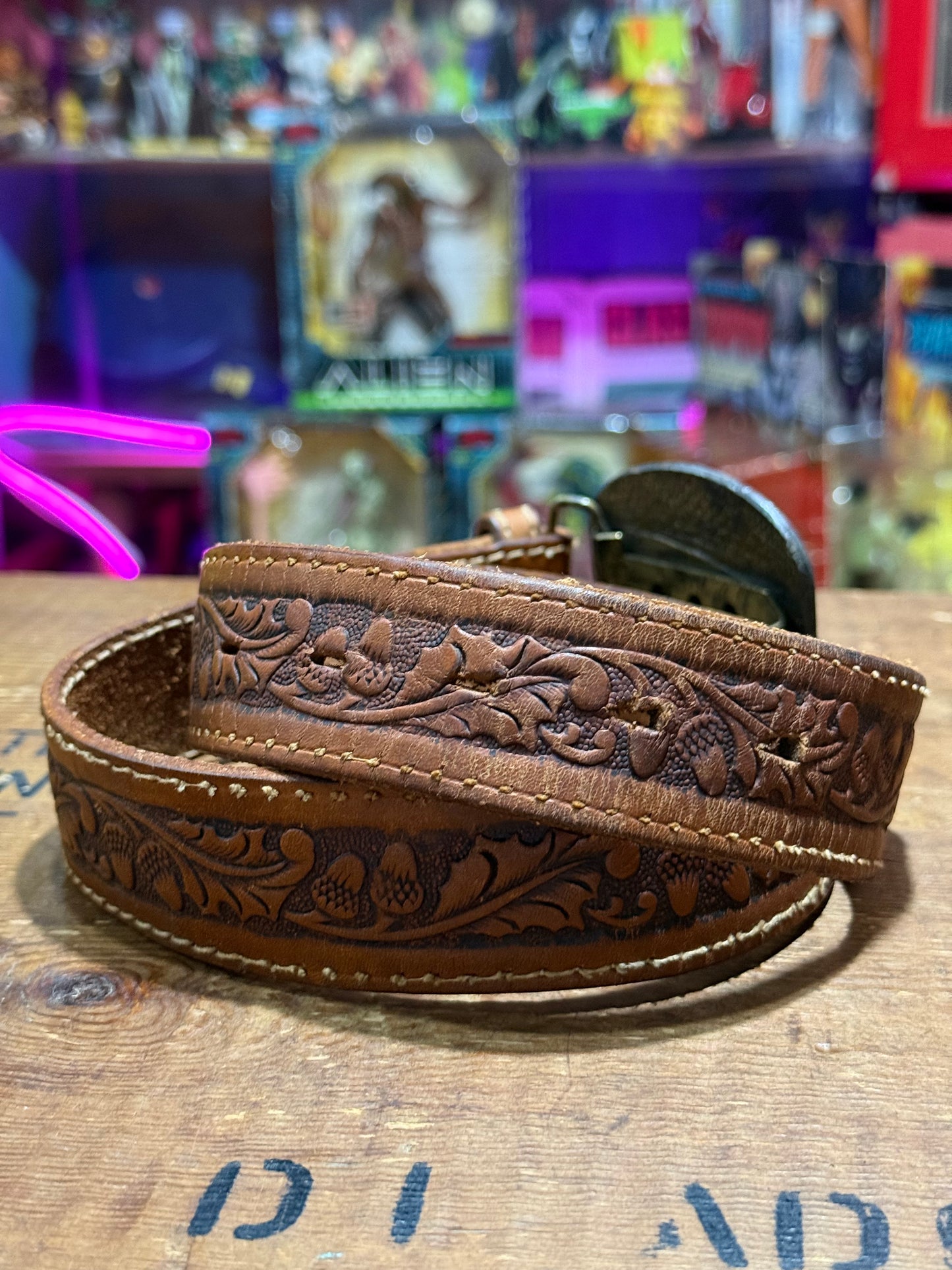 Vintage Peter Frampton Leather Belt