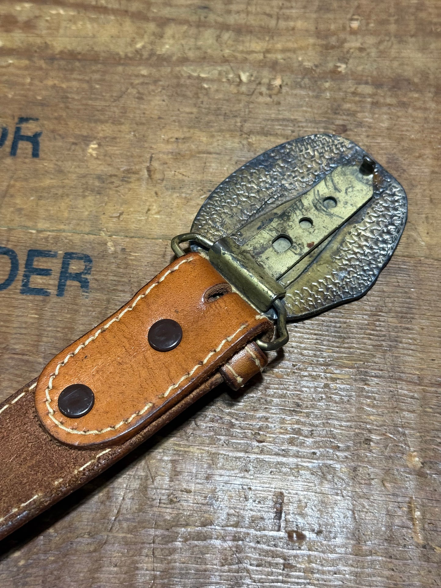 Vintage Peter Frampton Leather Belt