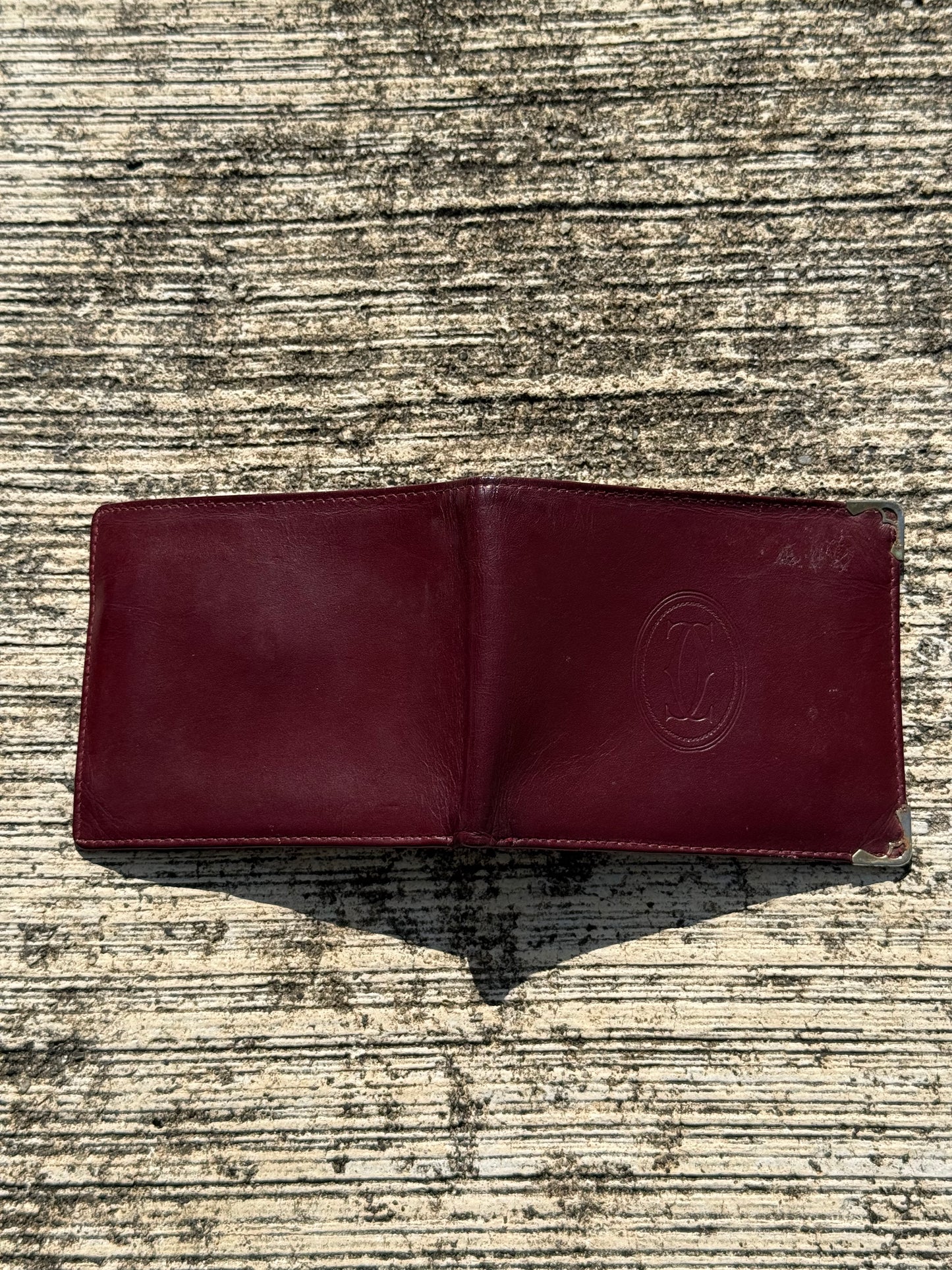 Vintage Cartier Must de Cartier Burgundy Leather Wallet