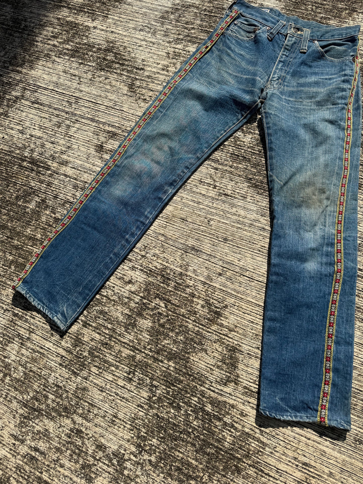 Vintage Edwin Selvedge Jeans with Side Embroidered Trim