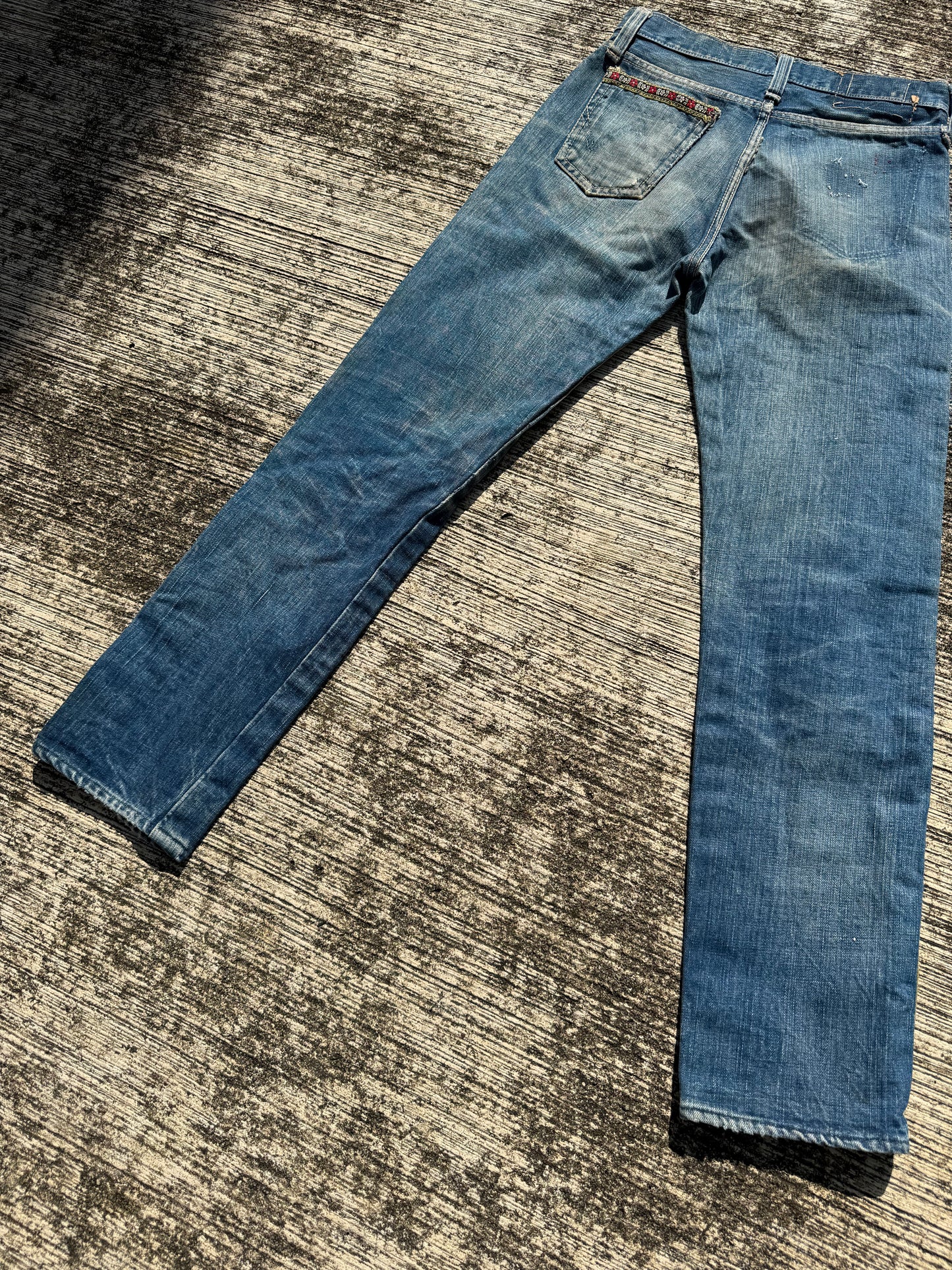 Vintage Edwin Selvedge Jeans with Side Embroidered Trim