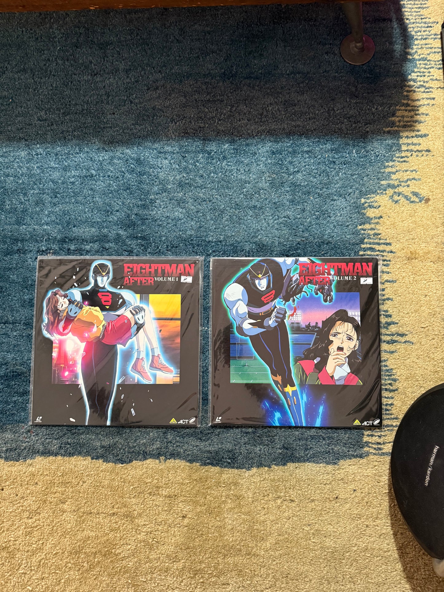 Vintage Eightman After LaserDisc Vol.1 & Vol.2 Japan Anime LD Set