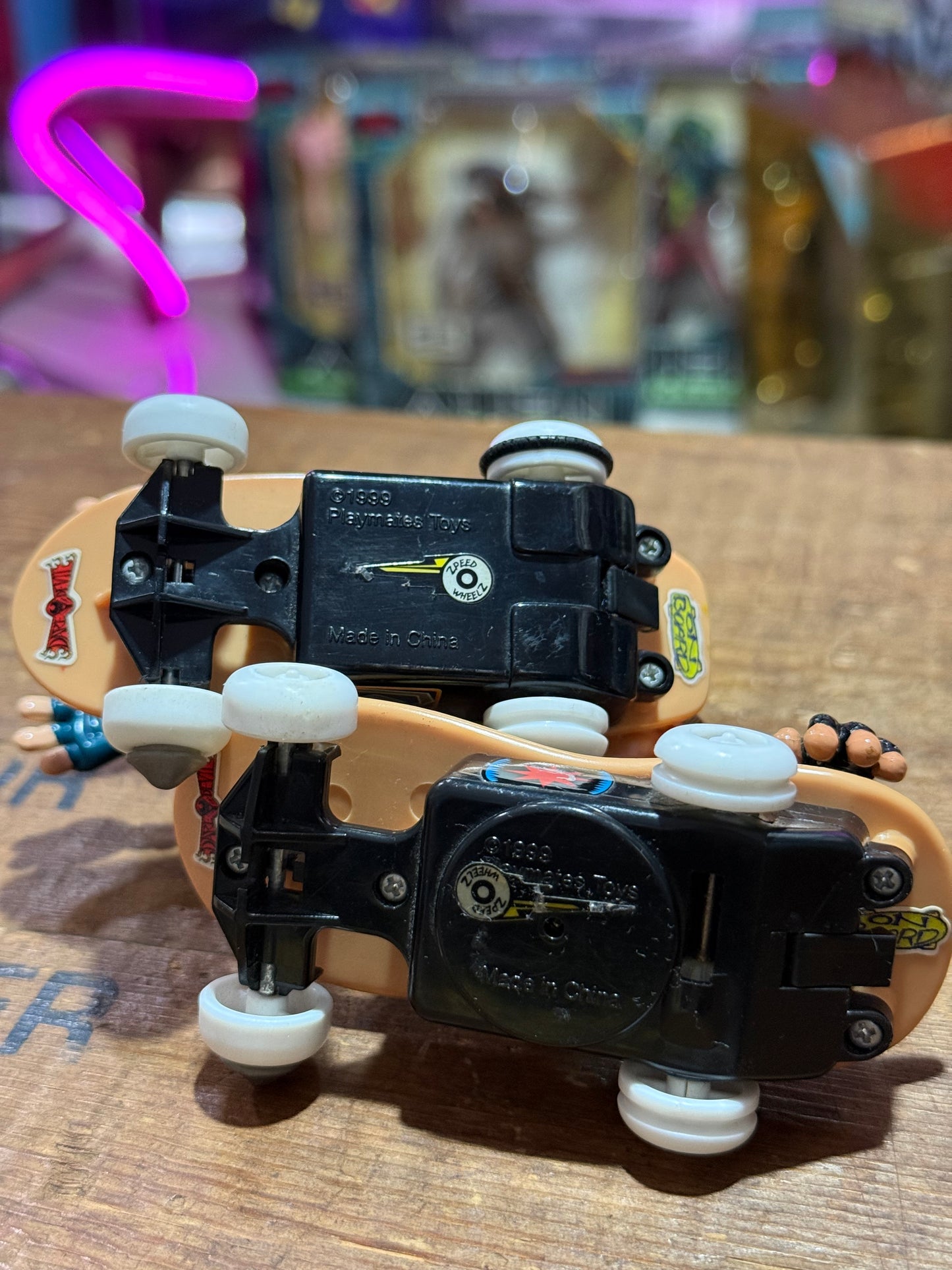 Vintage Playmates Skateboard Action Figure Set 1999 Street Diorama Toy Display