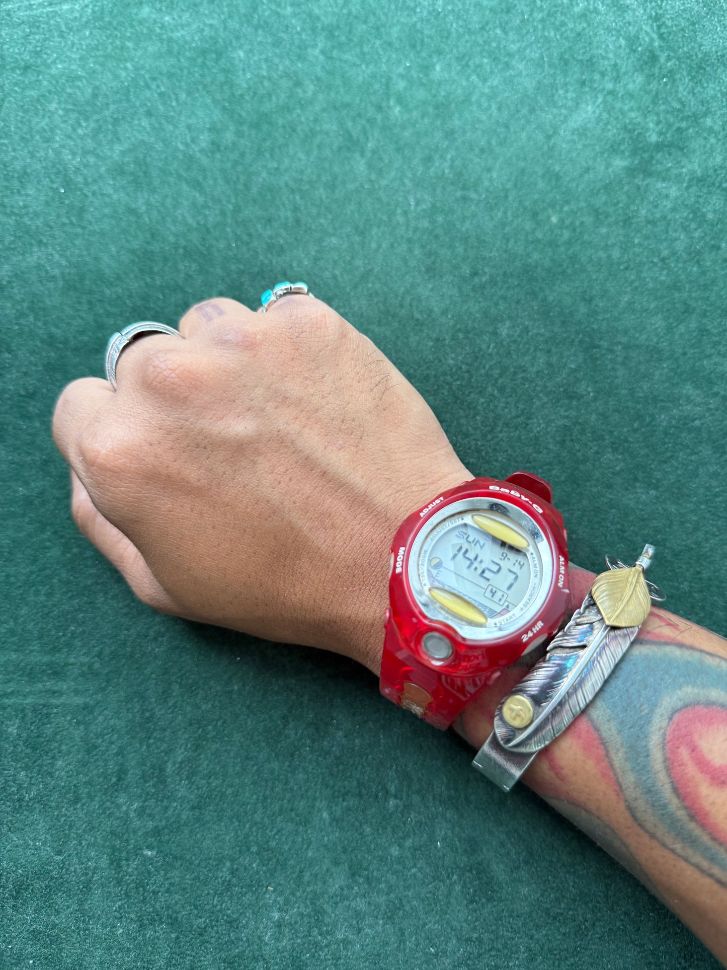 Vintage Casio Baby-G BGX-200 Red Transparent Digital Watch