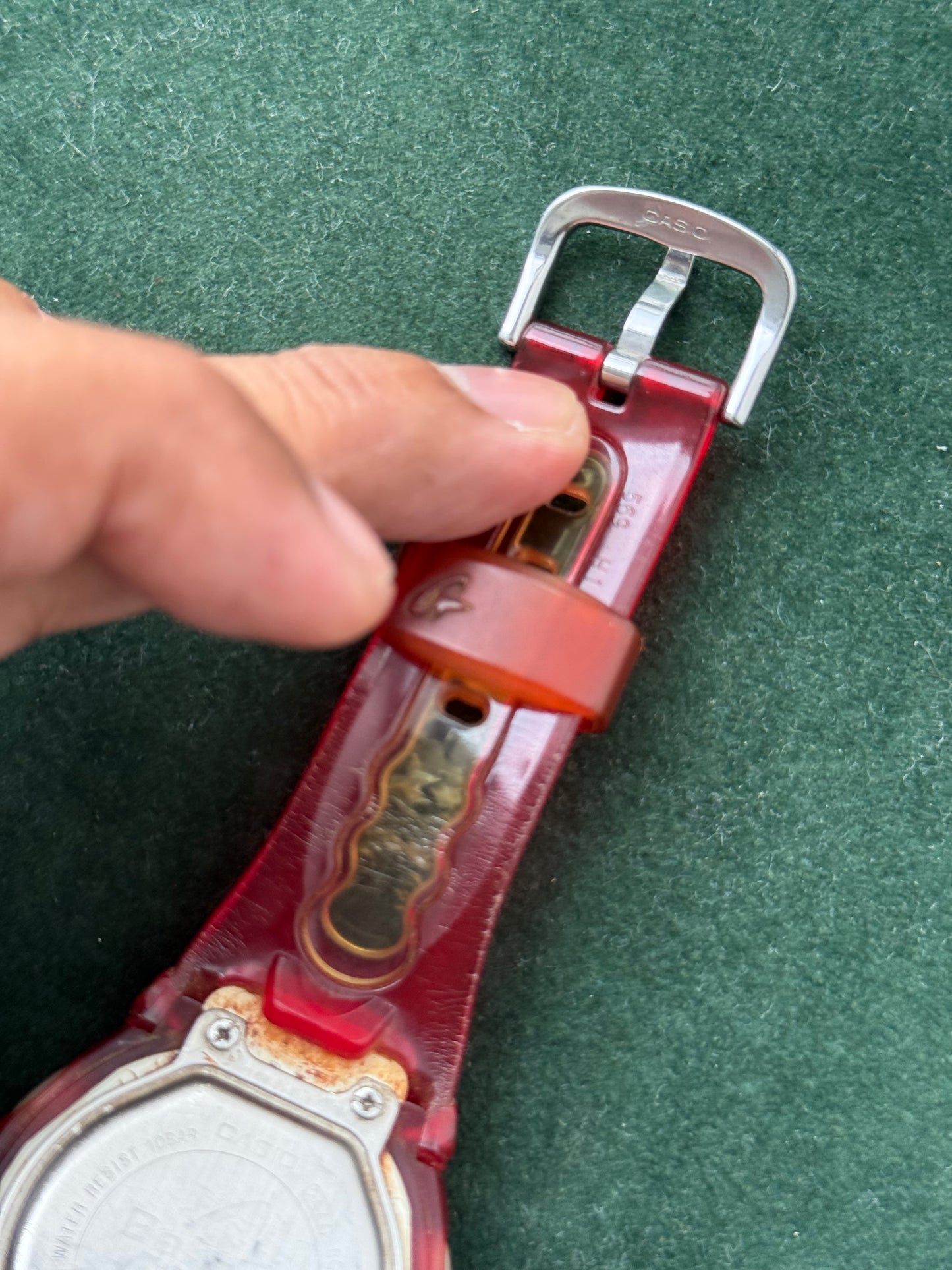 Vintage Casio Baby-G BGX-200 Red Transparent Digital Watch