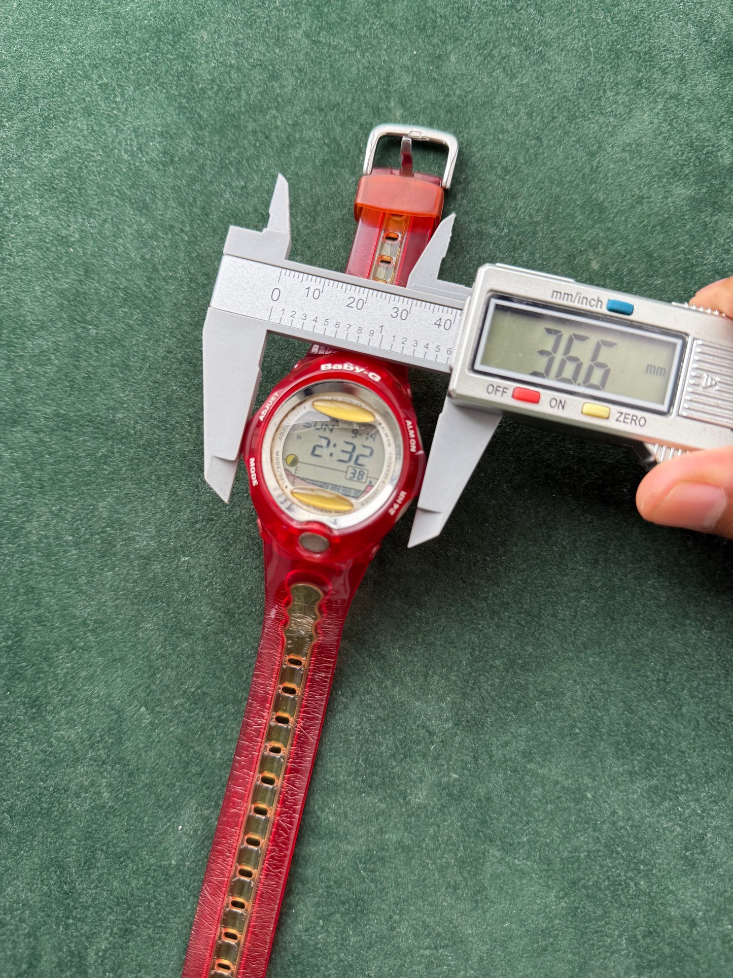 Vintage Casio Baby-G BGX-200 Red Transparent Digital Watch