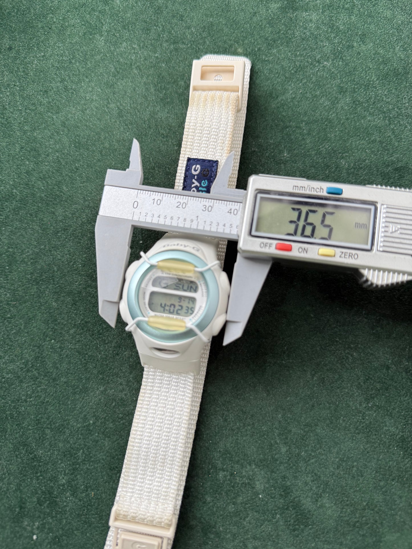 Vintage Casio Baby-G BG-097 “Light My Fire” White Digital Watch 1990s