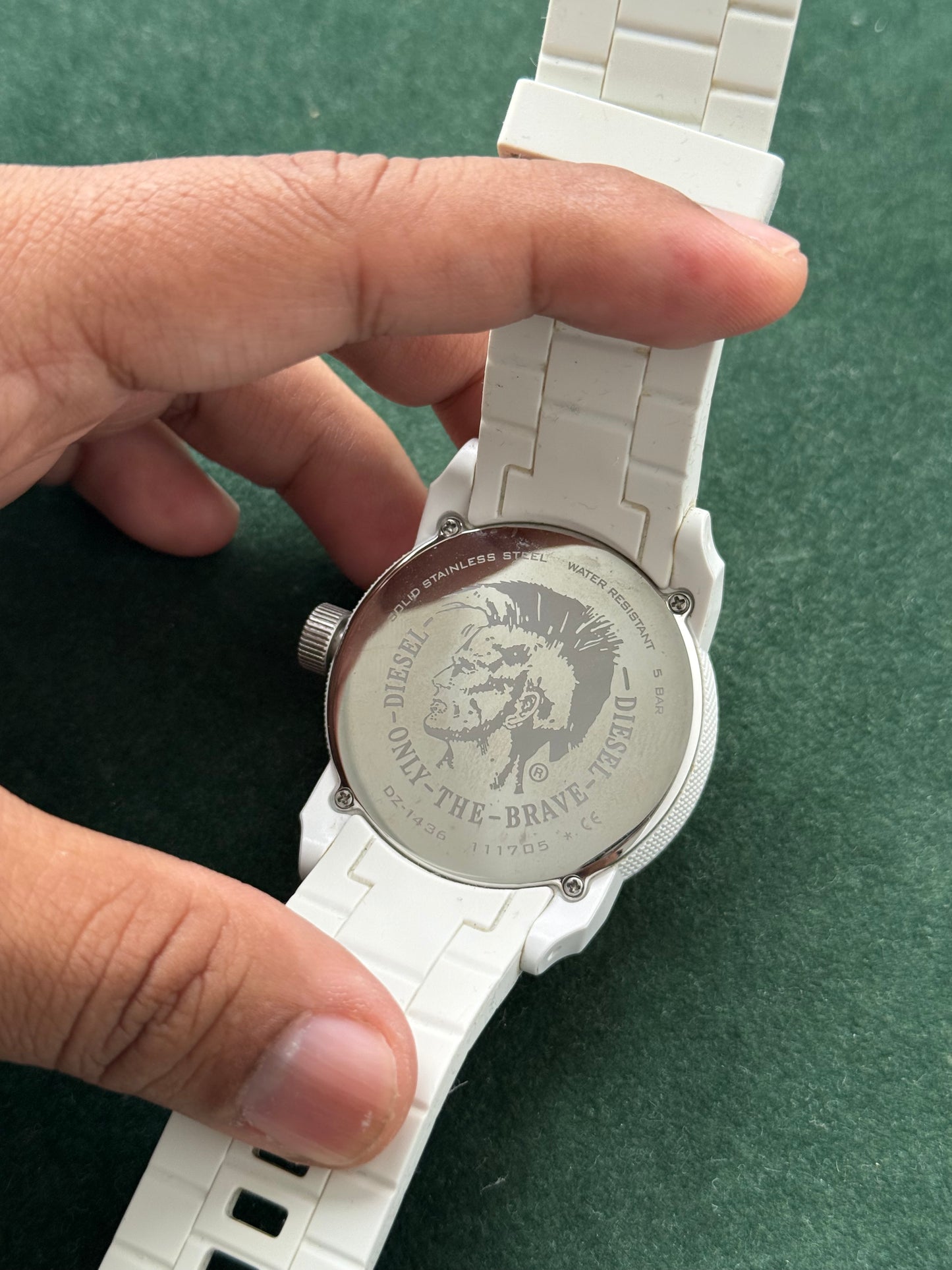 Diesel DZ-1436 White Silicone Quartz Watch