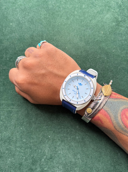 Adidas Originals Stan Smith ADH9087 Blue Leather Strap Quartz Watch
