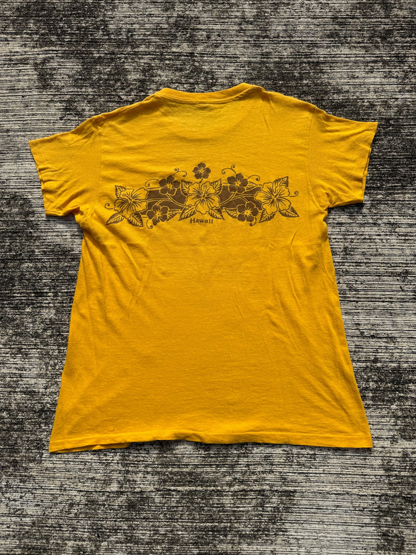 Vintage 70s Hanes Hawaii Hibiscus Tee Made in USA