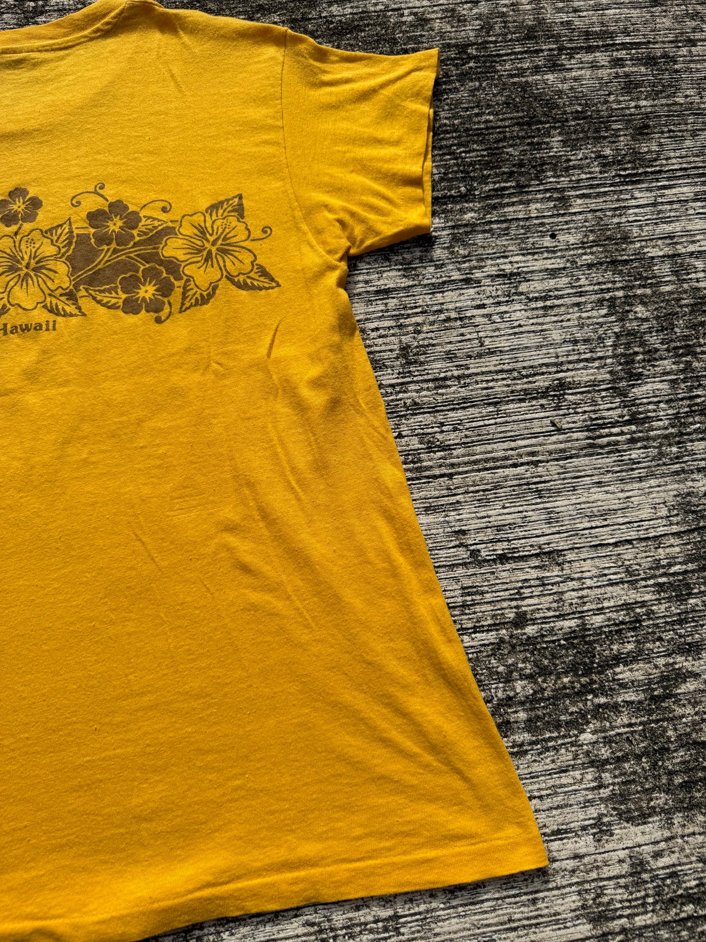 Vintage 70s Hanes Hawaii Hibiscus Tee Made in USA