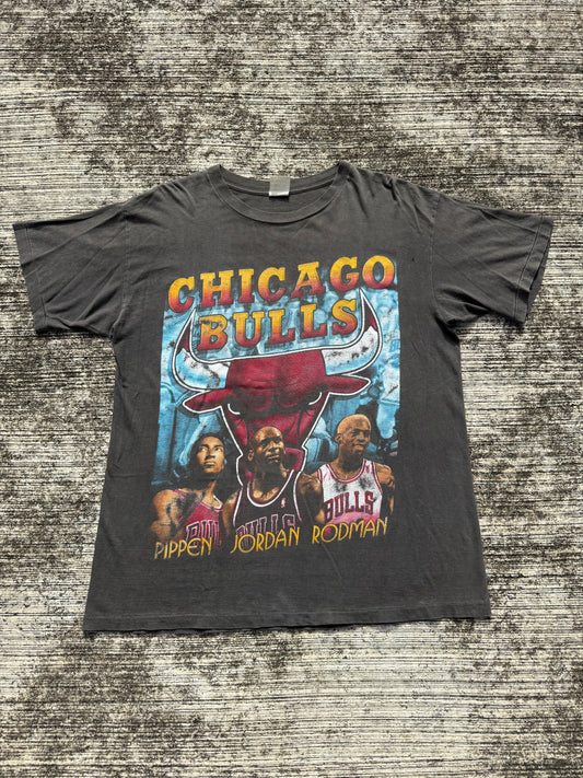Very Rare Vintage 90s Chicago Bulls 1996 Champions Tee – Jordan Pippen Rodman