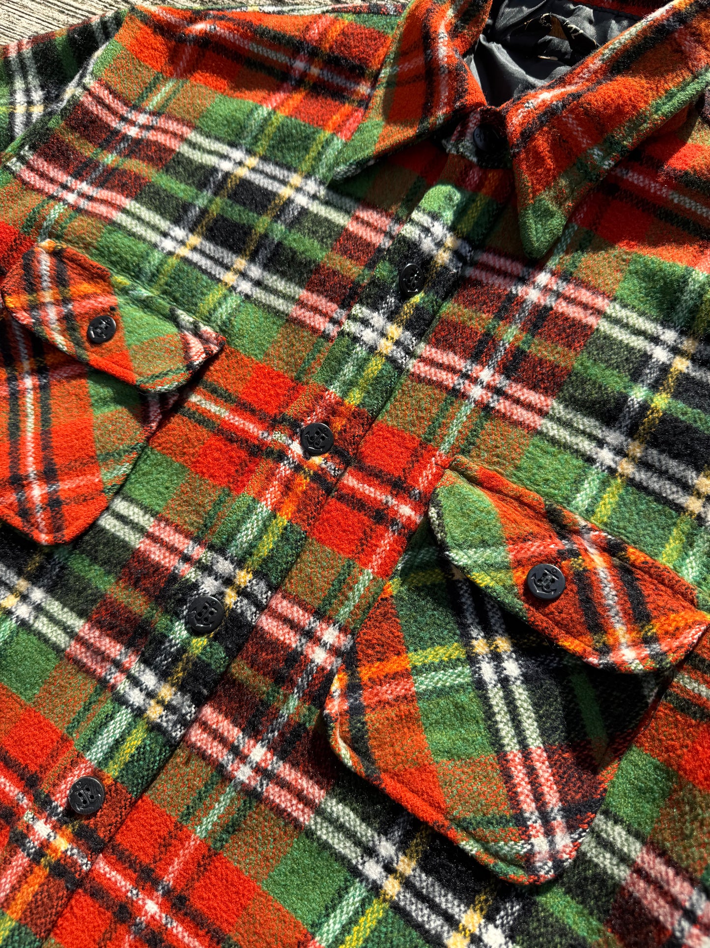 Vintage 1980s JC Penney Wool Blend Plaid Shirt Jacket Red Green Tartan  Workwear