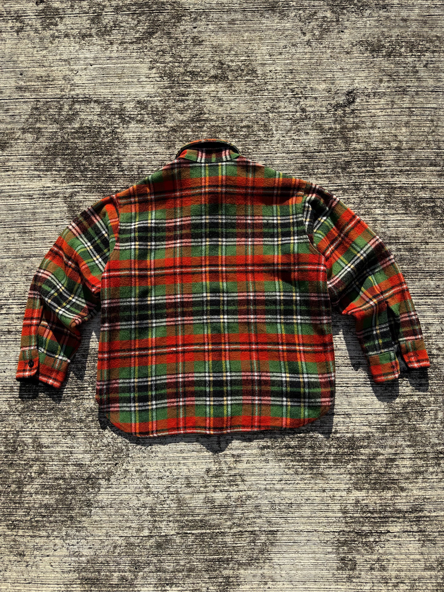 Vintage 1980s JC Penney Wool Blend Plaid Shirt Jacket Red Green Tartan  Workwear