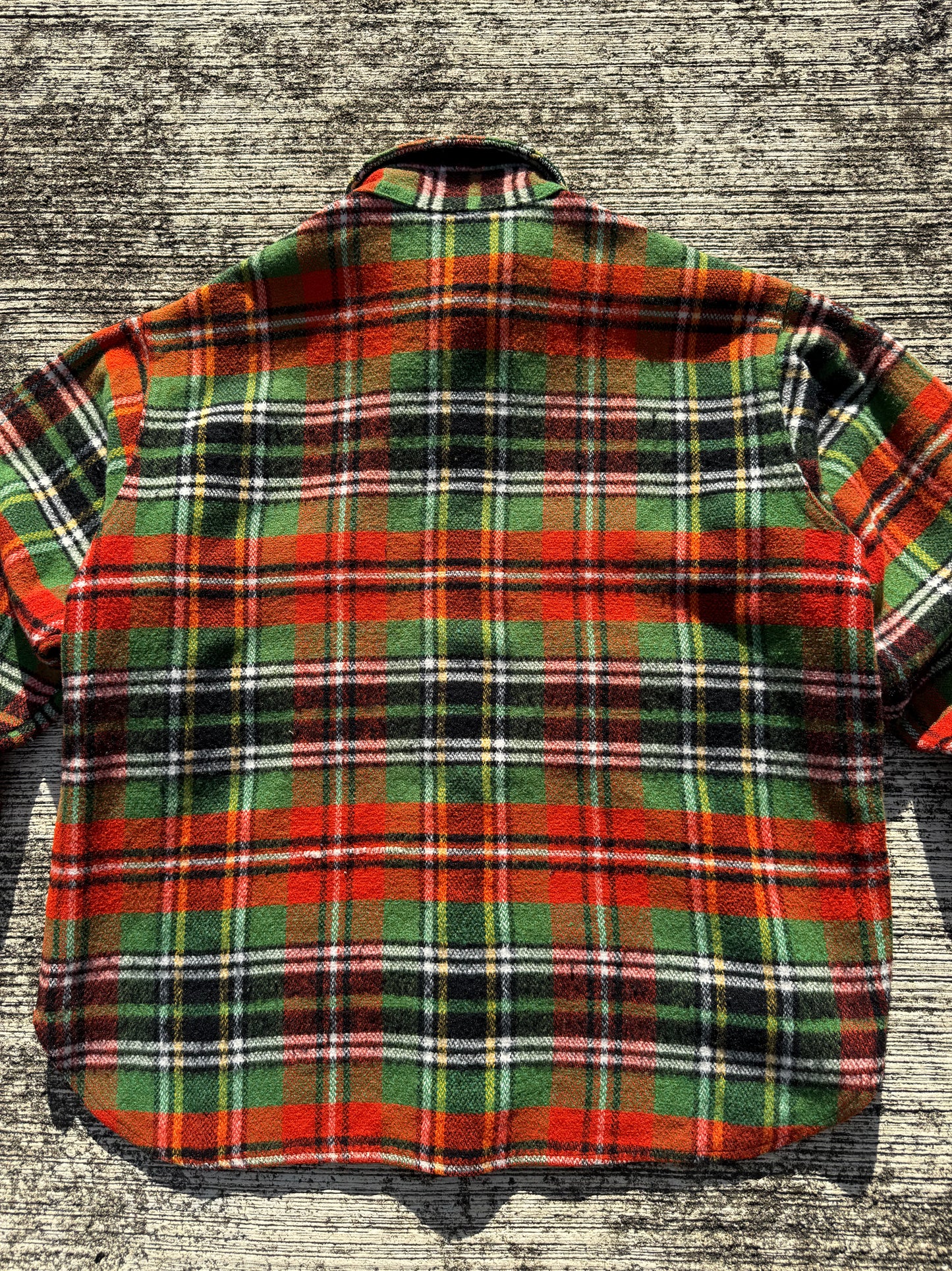 Vintage 1980s JC Penney Wool Blend Plaid Shirt Jacket Red Green Tartan  Workwear