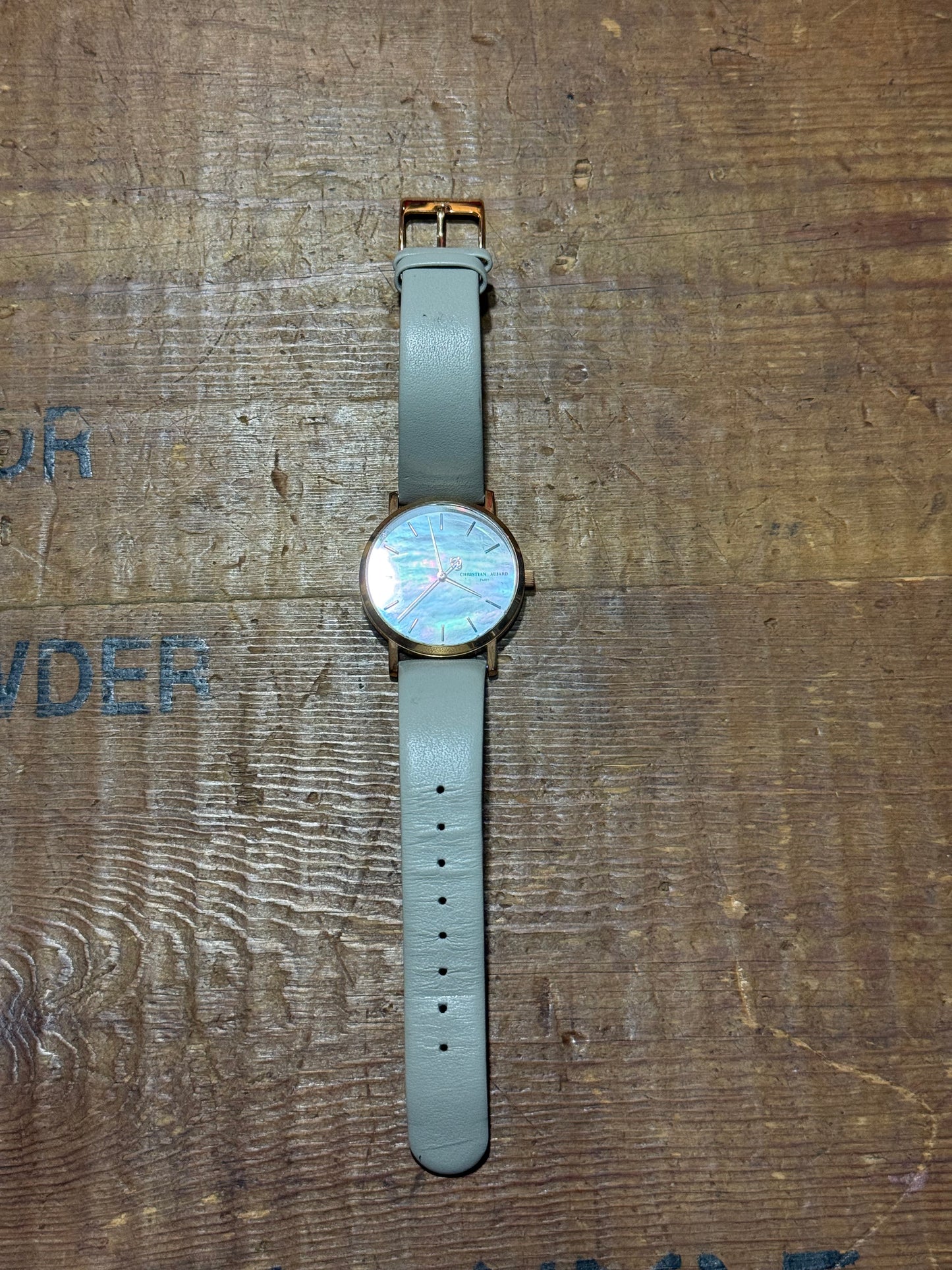 Christian Aujard Paris Womens Watch Mother of Pearl Dial Rose Gold Tone