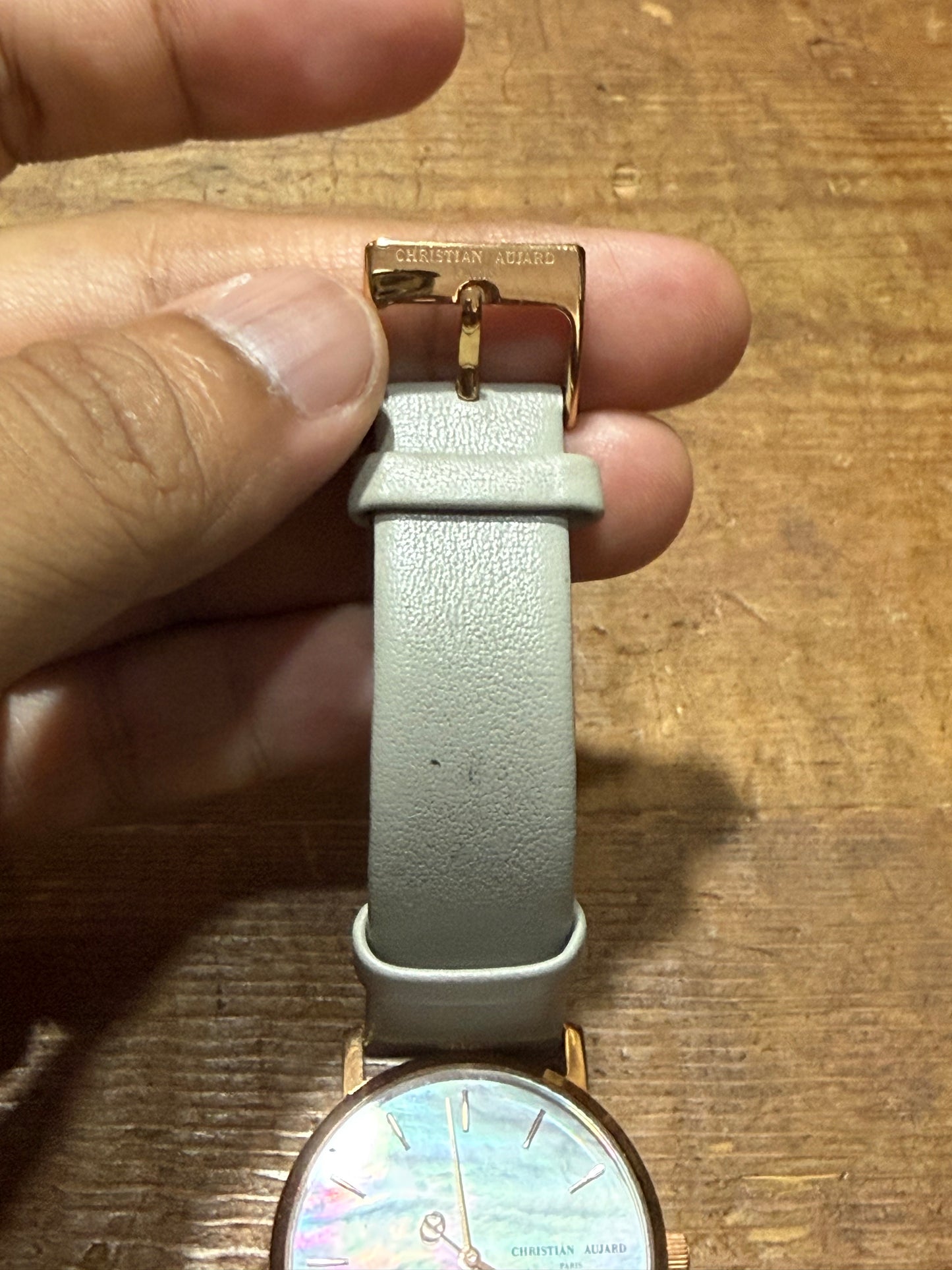 Christian Aujard Paris Womens Watch Mother of Pearl Dial Rose Gold Tone