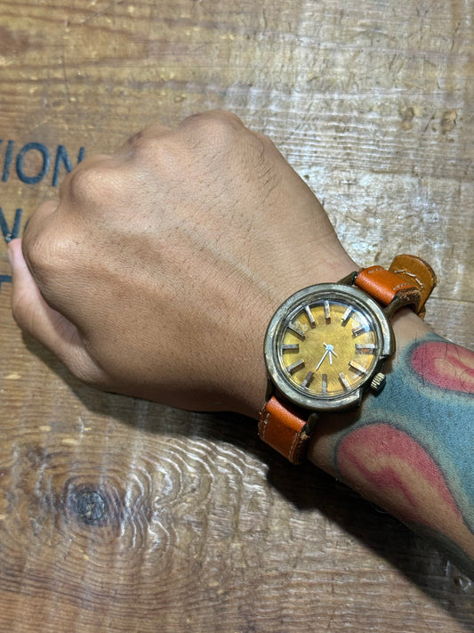 Custom Handmade Japan Steampunk Style Brass Case Watch