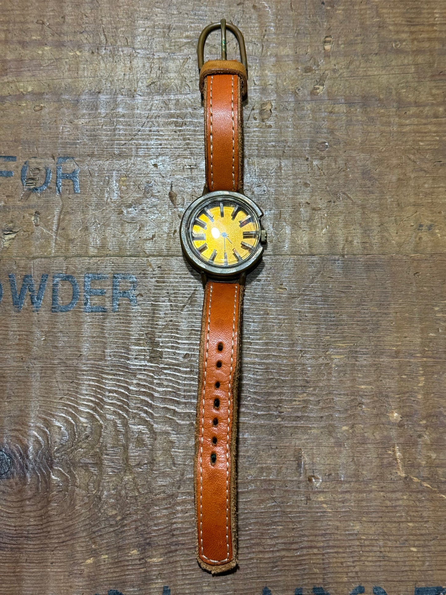 Custom Handmade Japan Steampunk Style Brass Case Watch