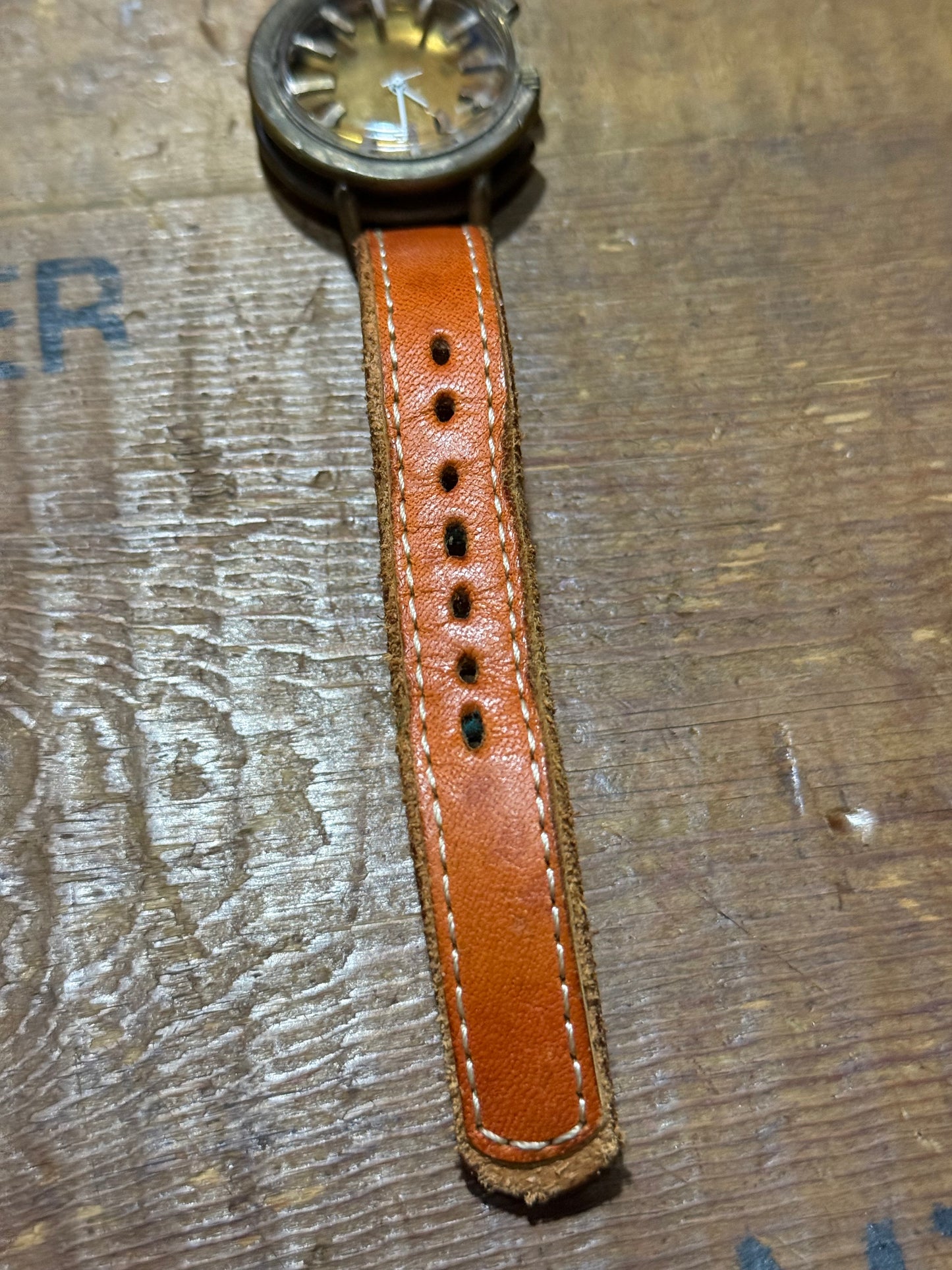 Custom Handmade Japan Steampunk Style Brass Case Watch