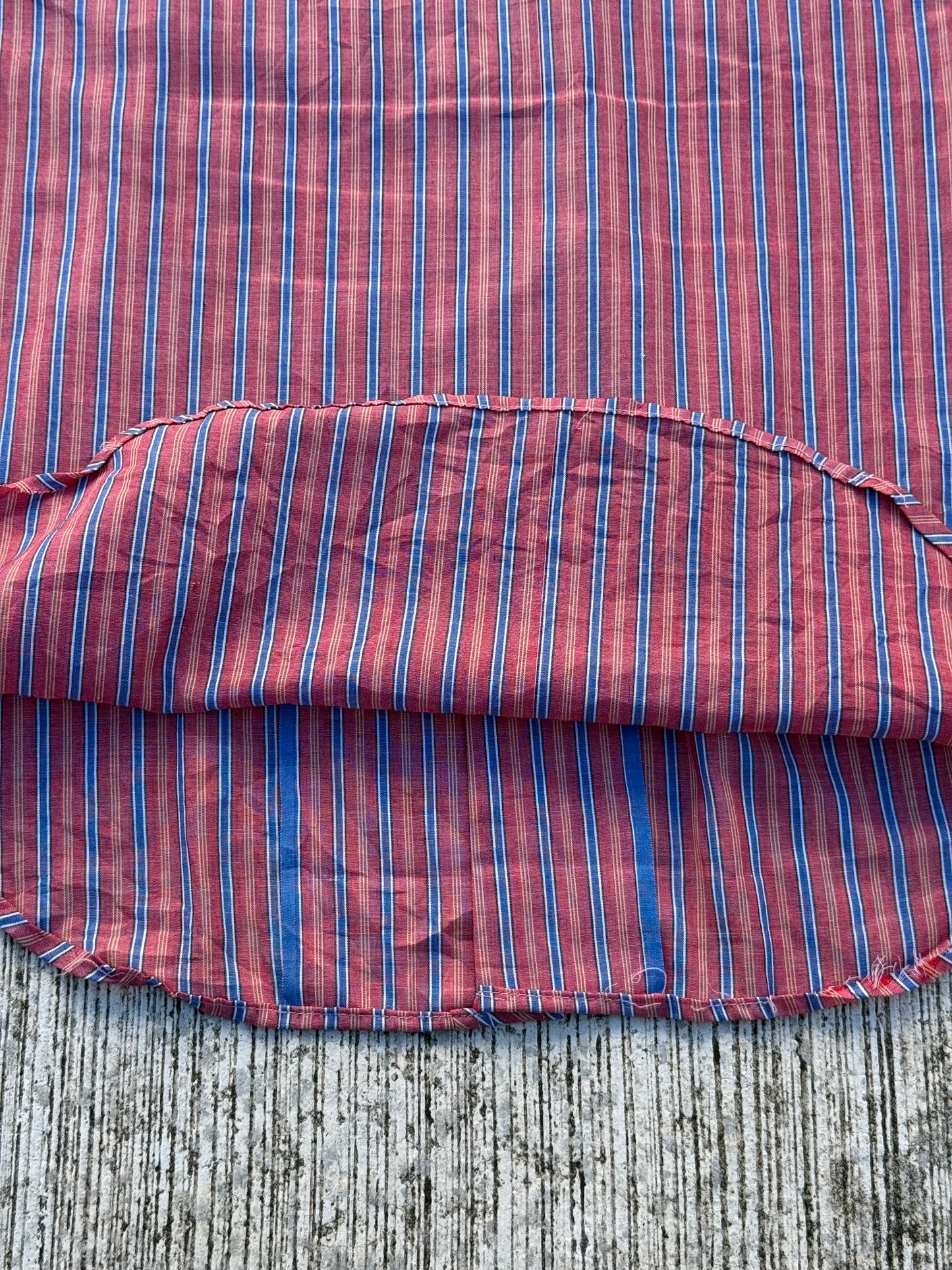 Vintage 70s–80s Western Snap Button Stripe Shirt Permanent Press