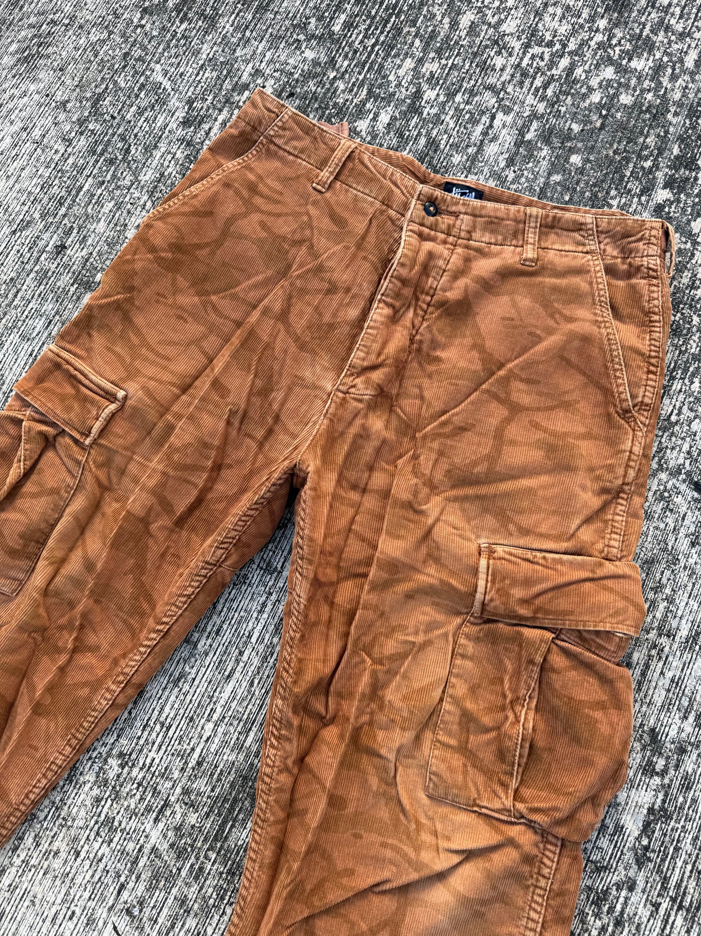 Y2K Stüssy Brown Corduroy Cargo Pants