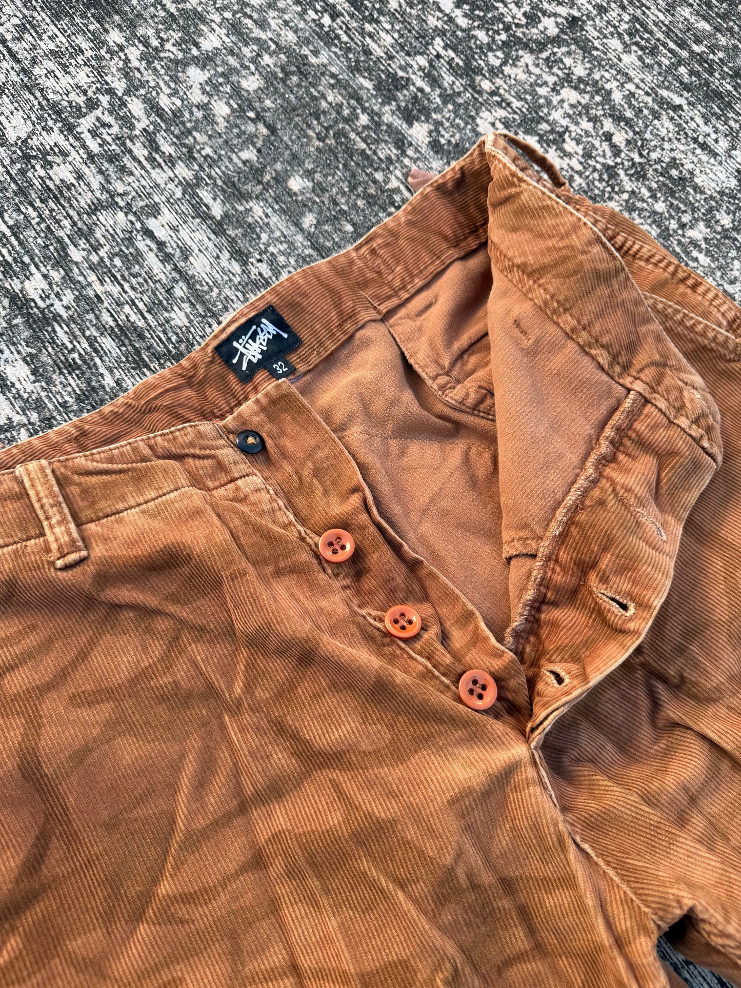 Y2K Stüssy Brown Corduroy Cargo Pants