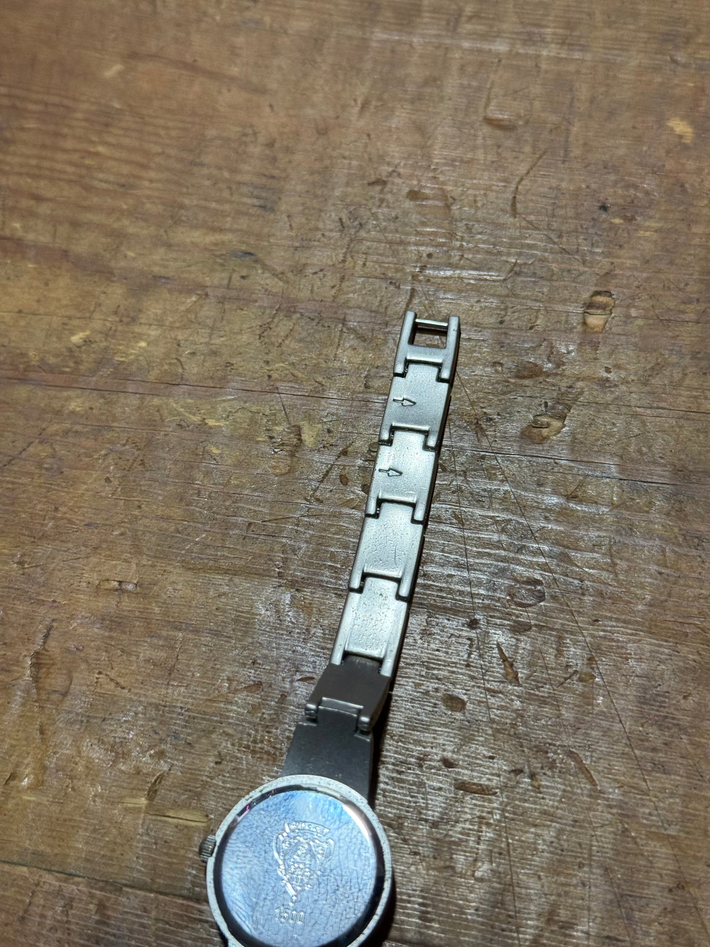 Vintage Gucci Ladies Watch Blue Dial Stainless Steel Bracelet Quartz