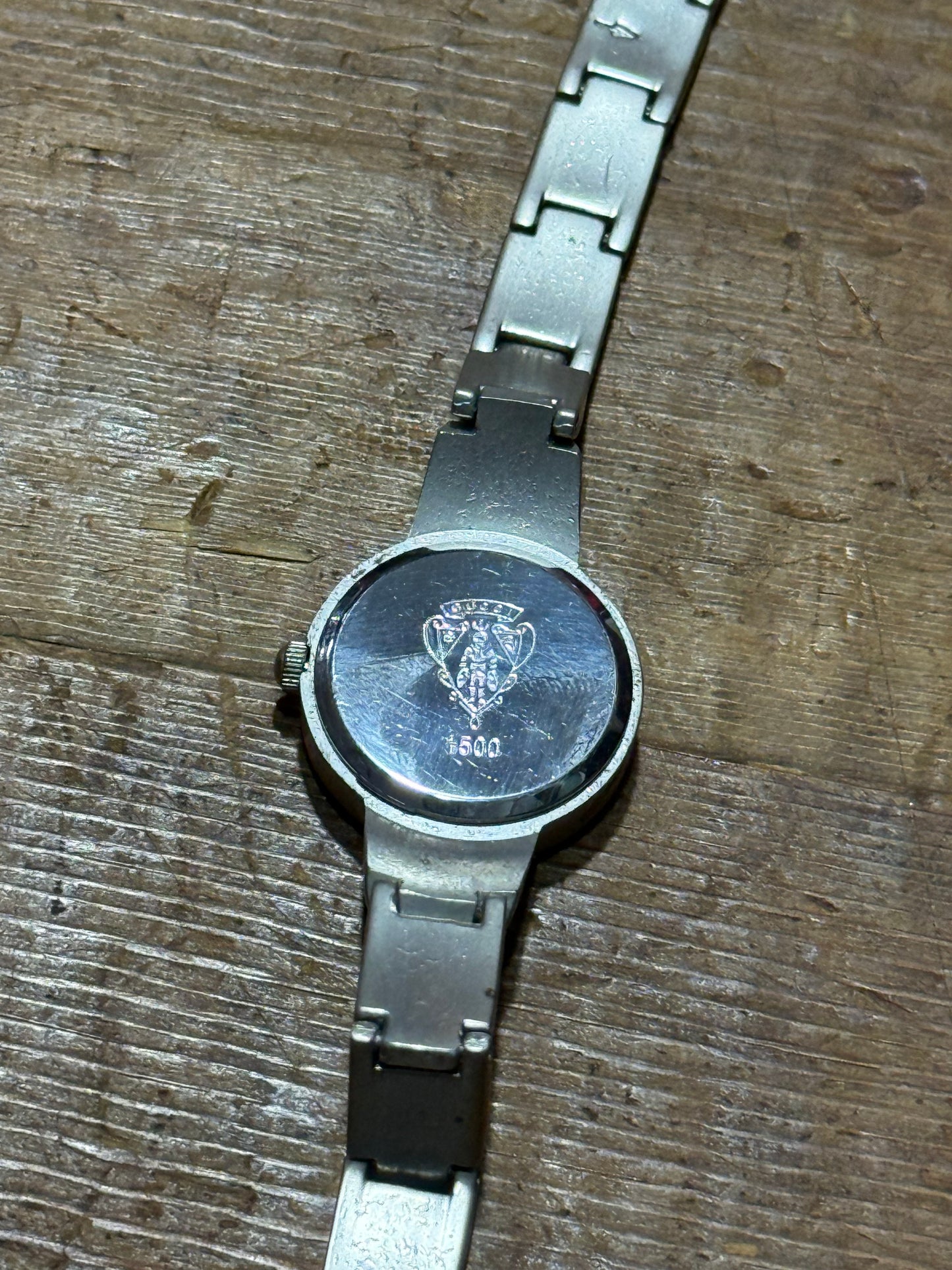 Vintage Gucci Ladies Watch Blue Dial Stainless Steel Bracelet Quartz
