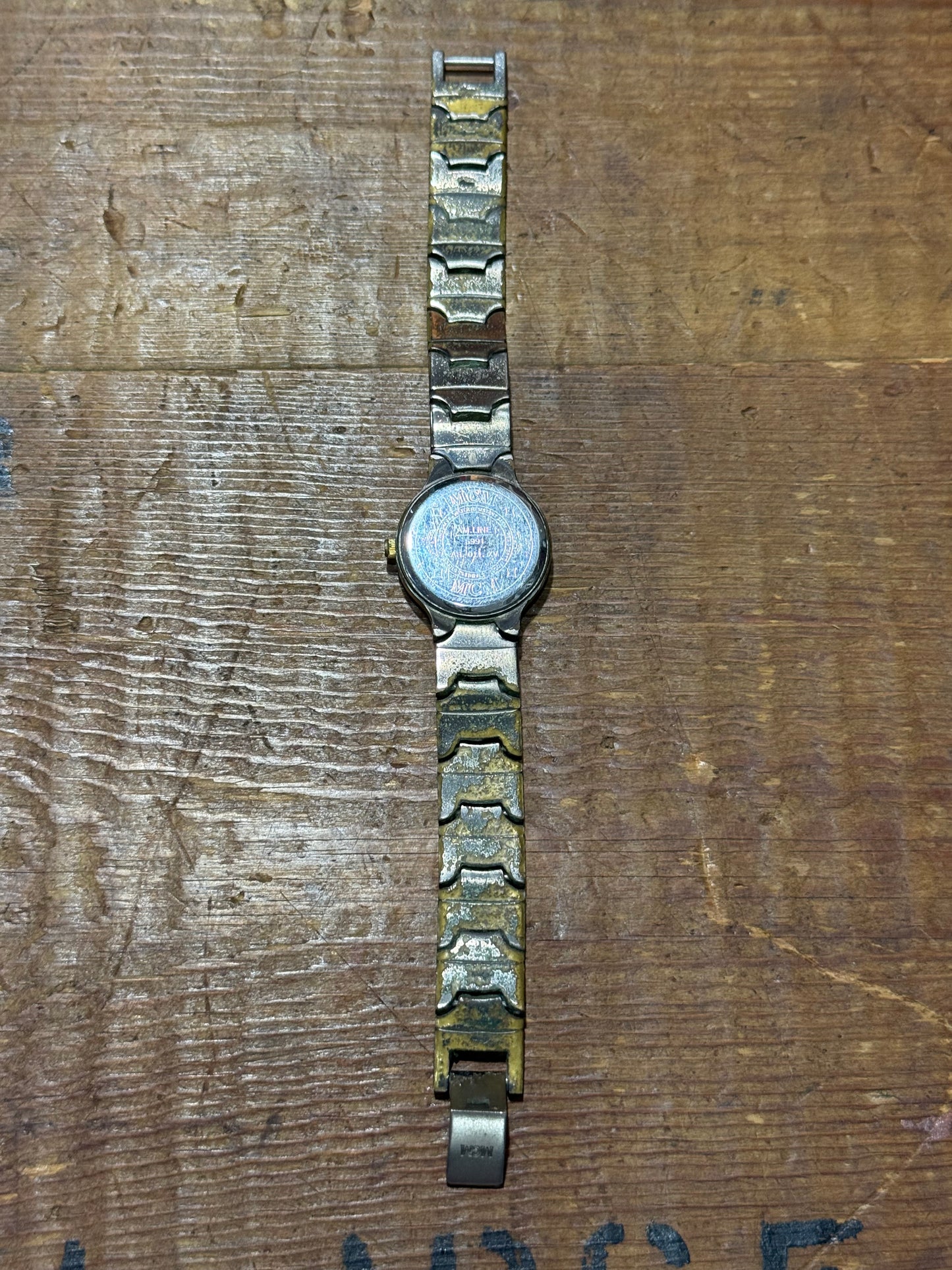 Vintage MCM Ladies Watch Two Tone Silver Gold Bracelet