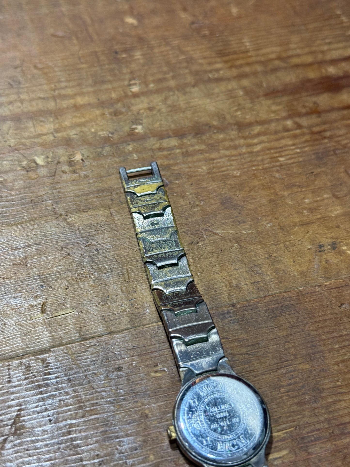 Vintage MCM Ladies Watch Two Tone Silver Gold Bracelet