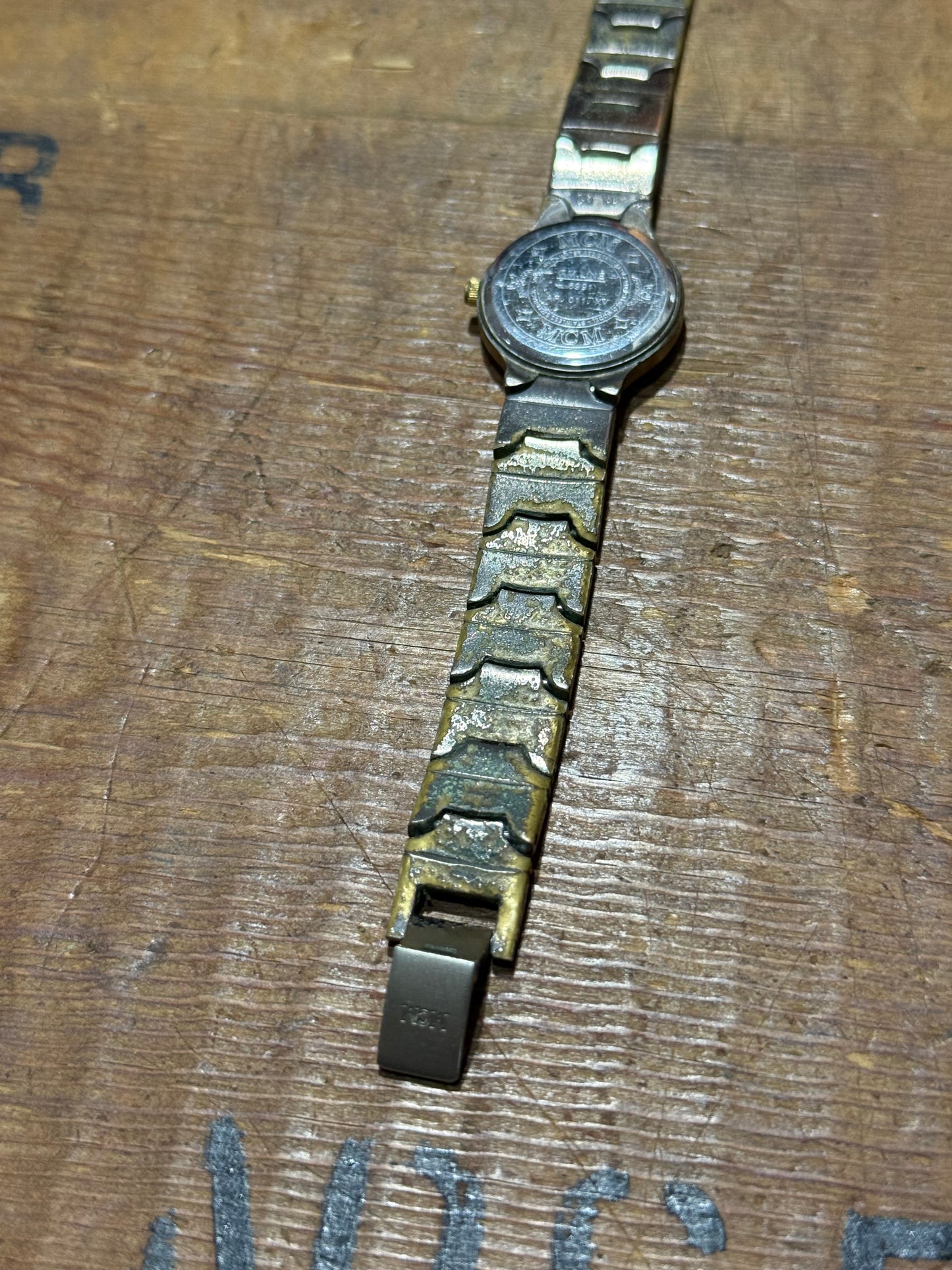 Vintage MCM Ladies Watch Two Tone Silver Gold Bracelet