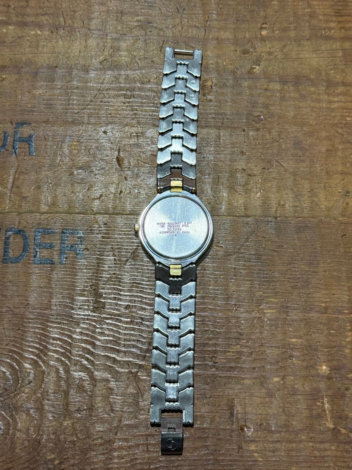 Vintage George Cinq Watch Two Tone Gold Silver Bracelet