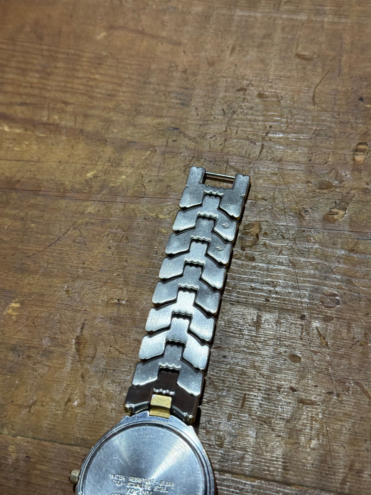 Vintage George Cinq Watch Two Tone Gold Silver Bracelet