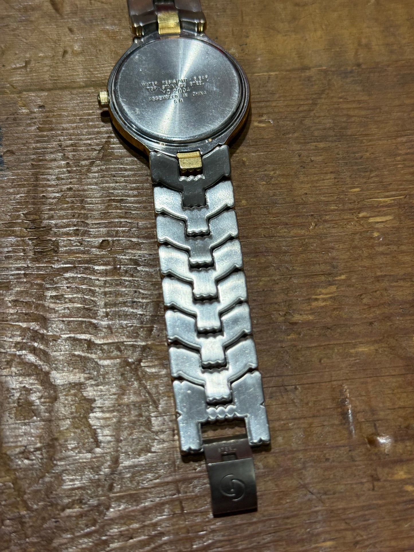 Vintage George Cinq Watch Two Tone Gold Silver Bracelet