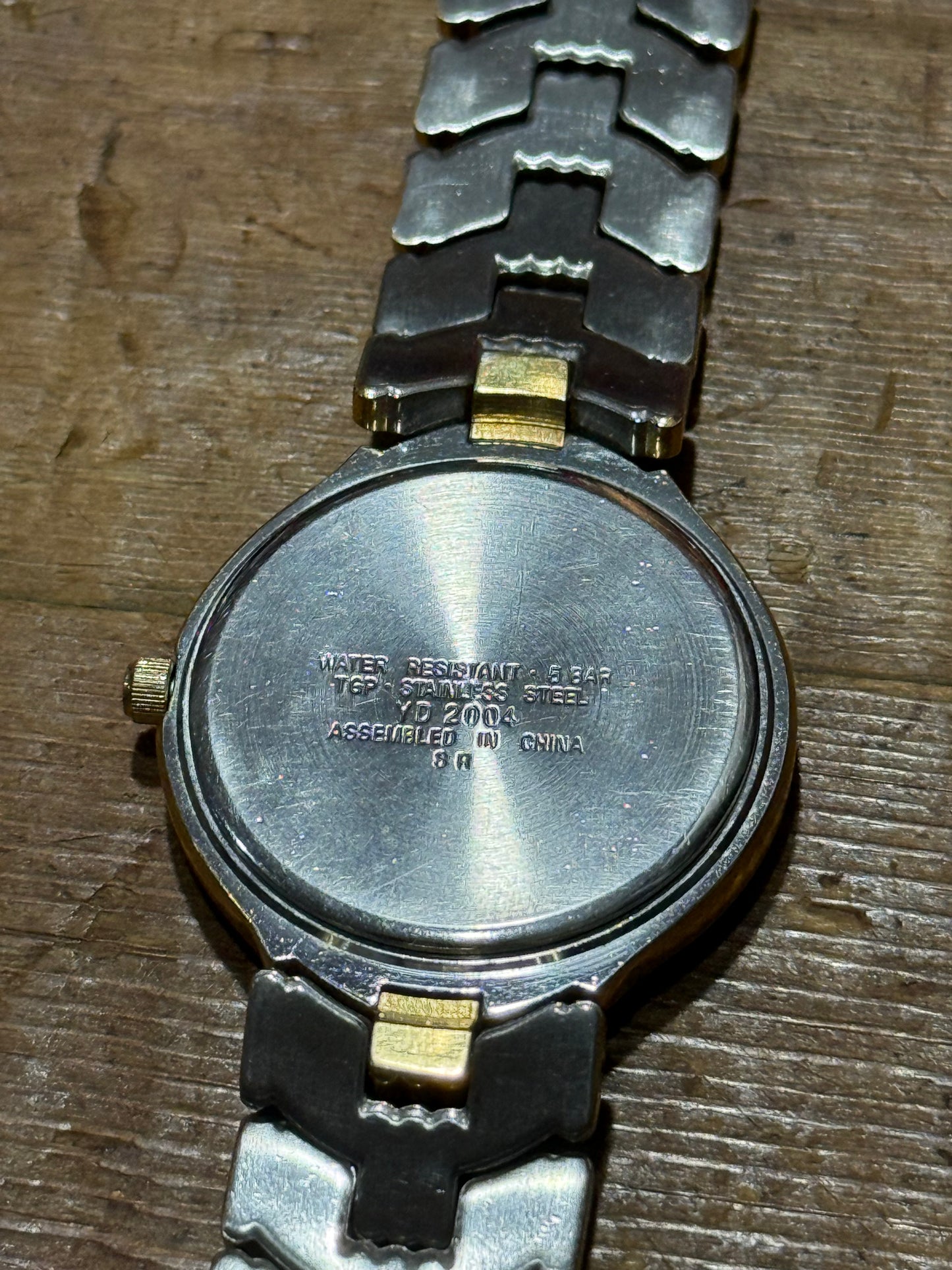 Vintage George Cinq Watch Two Tone Gold Silver Bracelet