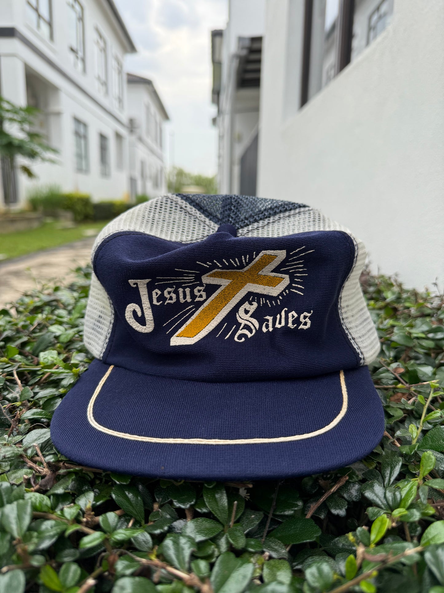 Vintage Jesus Saves Trucker Cap Made in USA