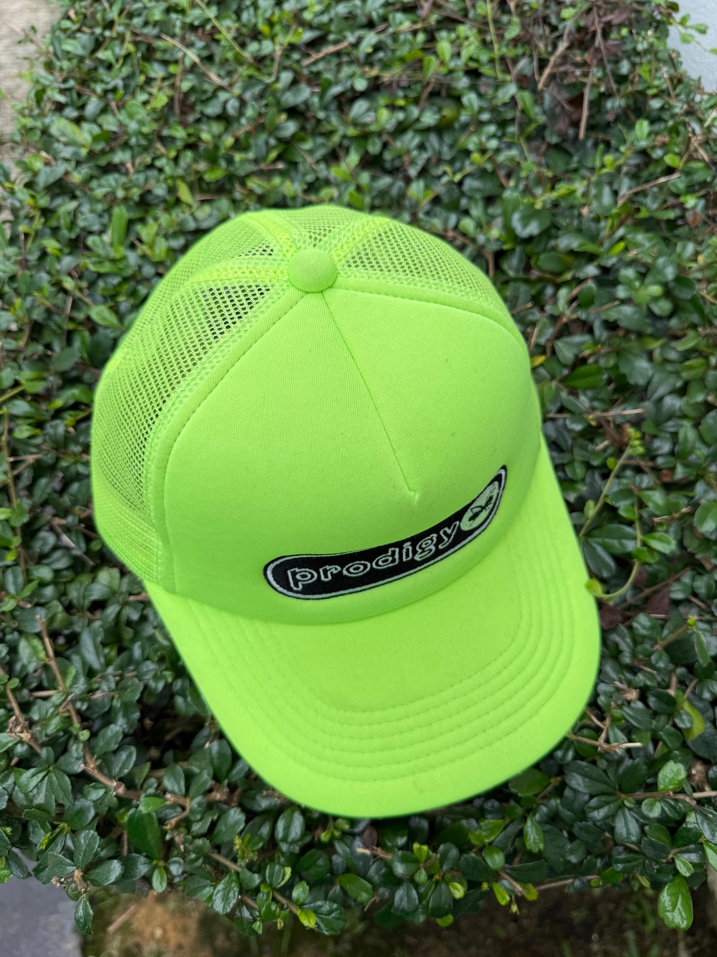 Vintage The Prodigy Band Neon Green Trucker Cap
