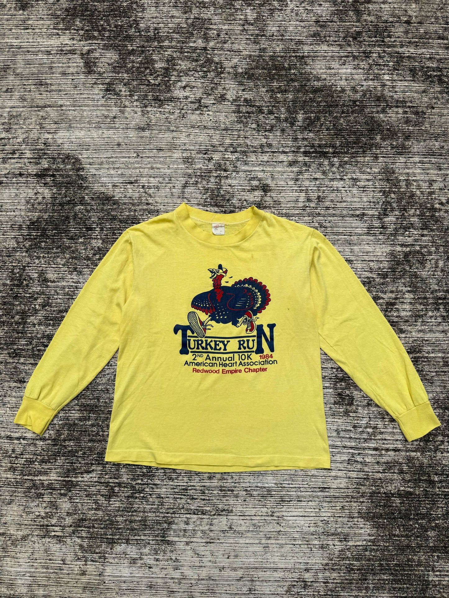 Vintage Turkey Run 10K Long Sleeve T-Shirt 1984