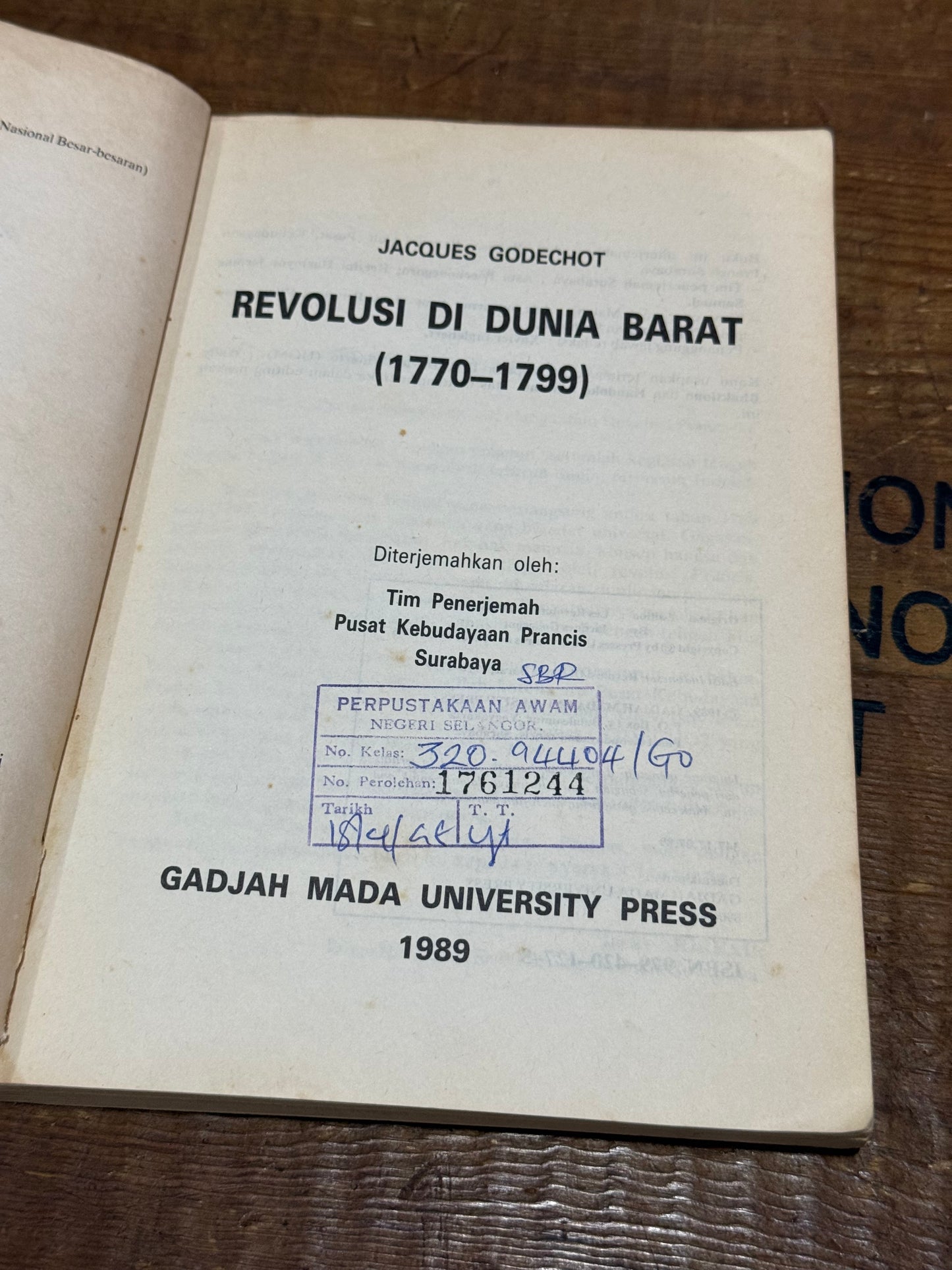 Revolusi Di Dunia Barat (1770-1799)