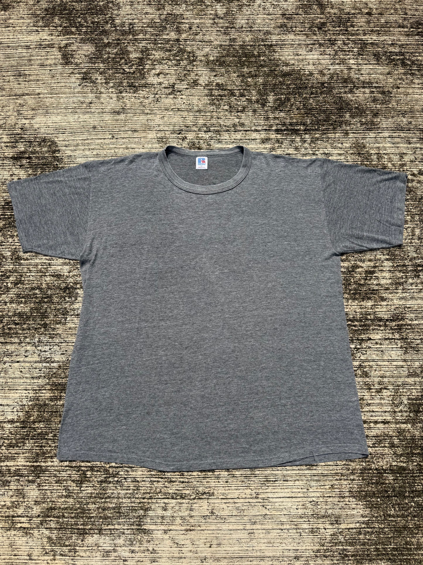 Vintage 90s Russell Athletic Tri-Blend Heather Grey Blank Tee