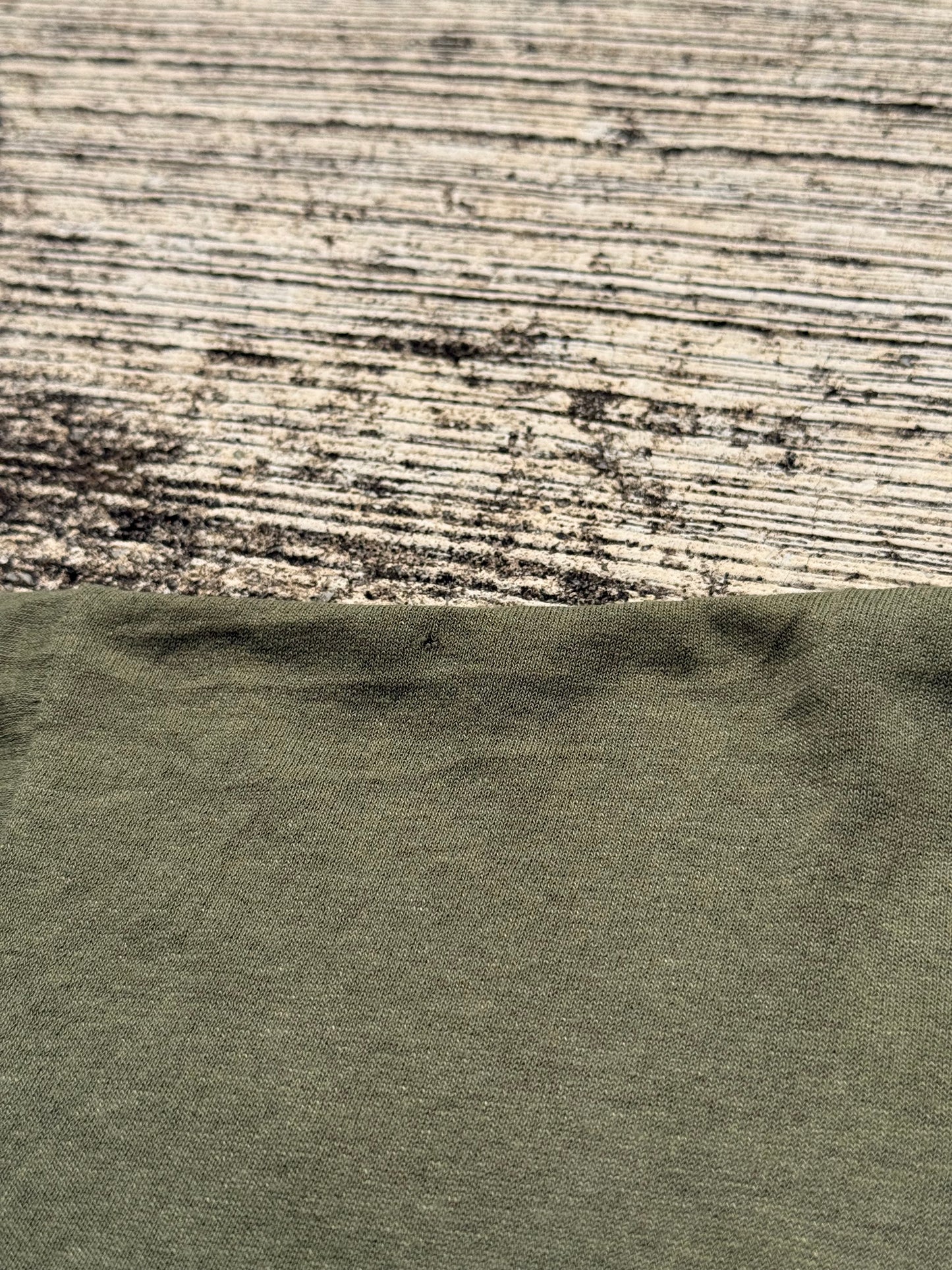 Vintage 1990s Olive Green Military Style Blank Tee