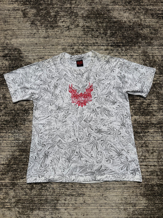 Vintage 1990s Local Beat Tribal Graphic All Over Print Tee