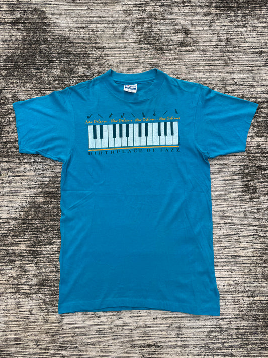 Vintage 1980s New Orleans Jazz Tee – Birthplace of Jazz