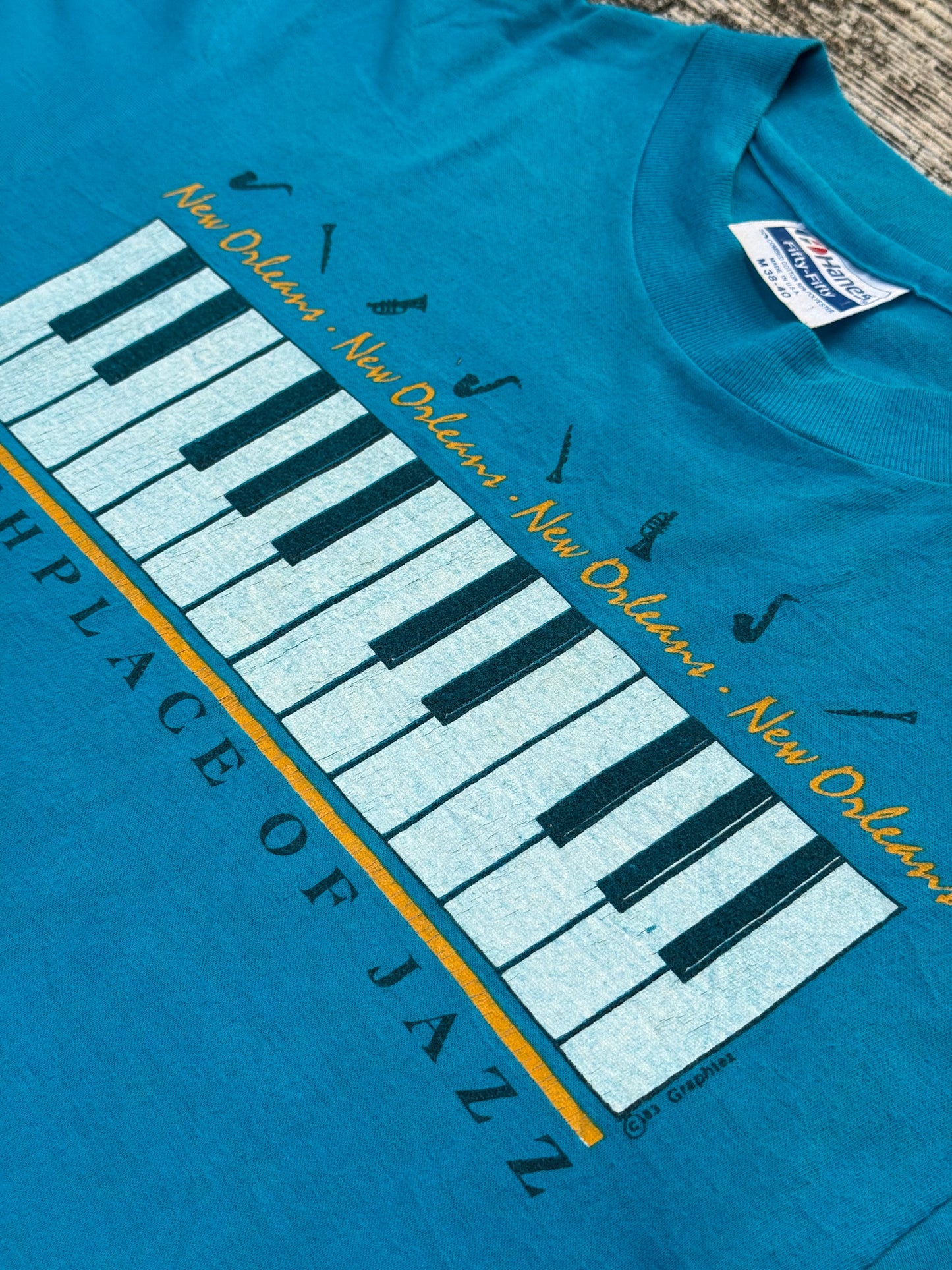 Vintage 1980s New Orleans Jazz Tee – Birthplace of Jazz
